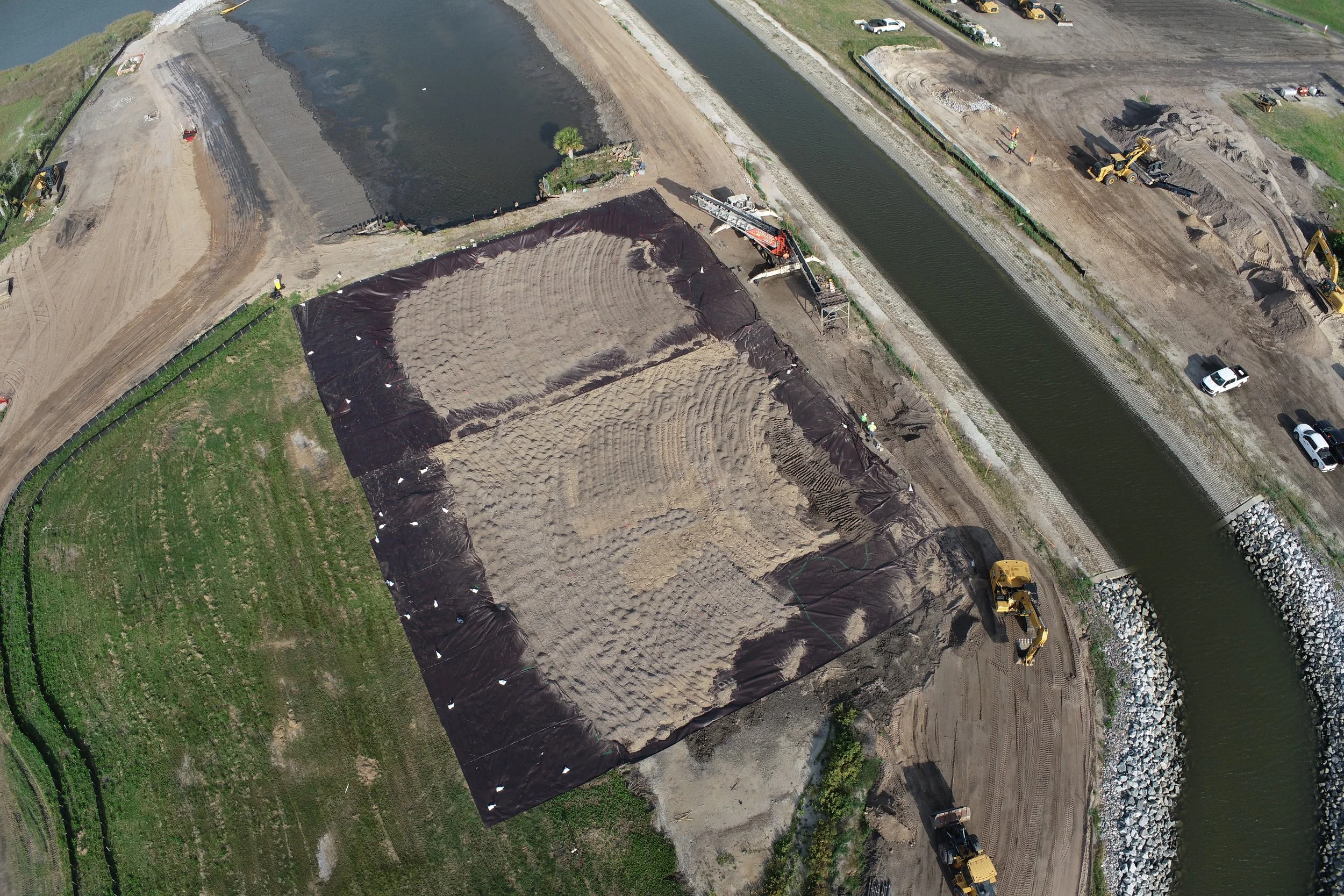 Drone view of cap layers