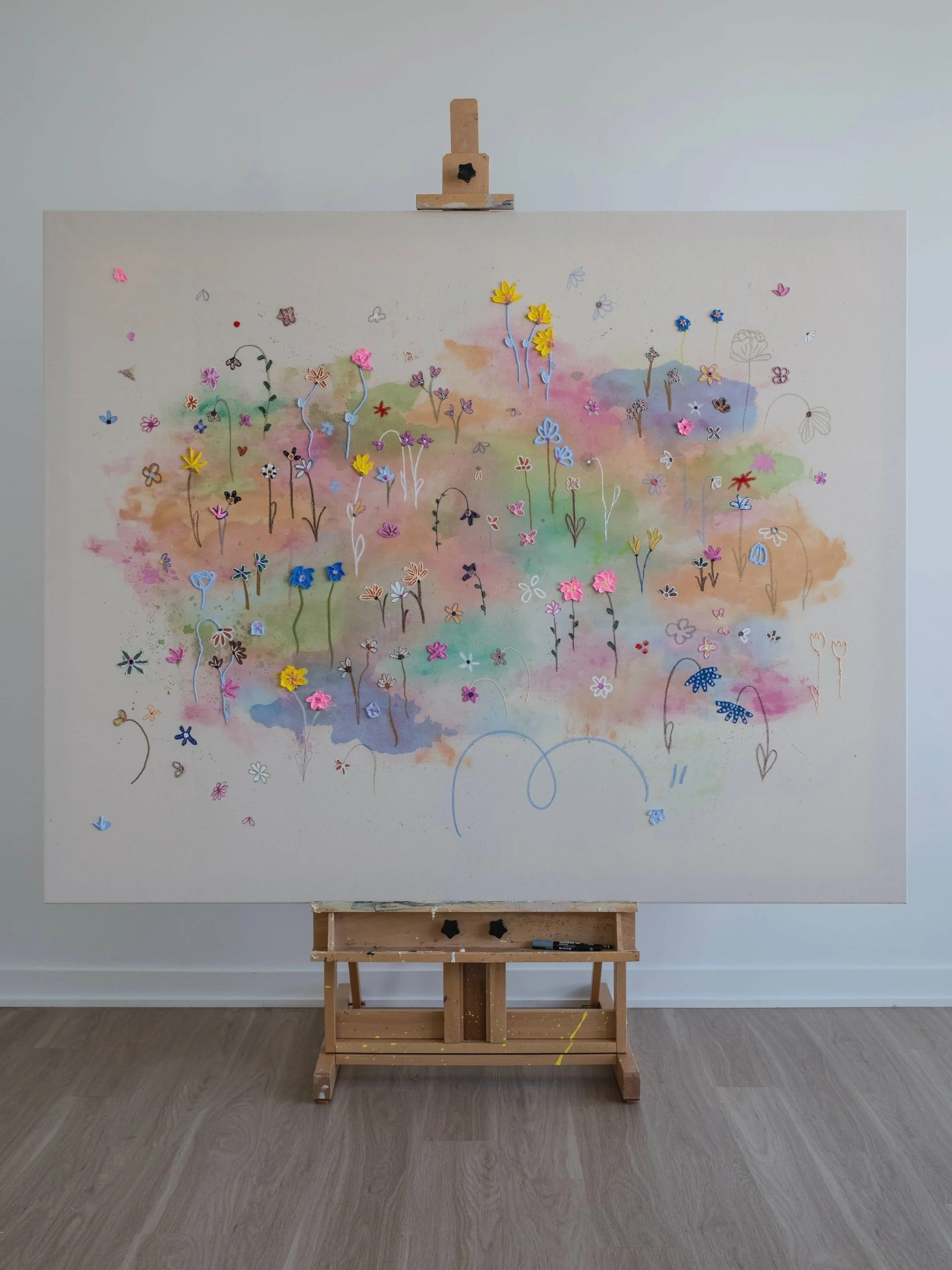 SOLD. Floral Garden, 2025
Acrylic on Canvas
72" x 58"