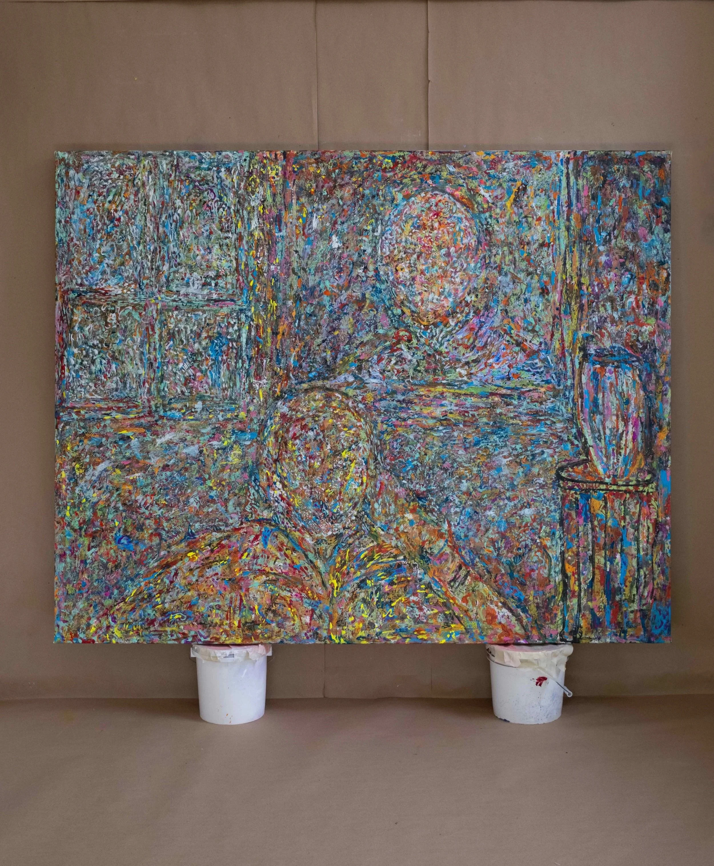 SOLD. "The Astral Remnant" 2025
Acrylic & Oil Canvas, 60"x48"