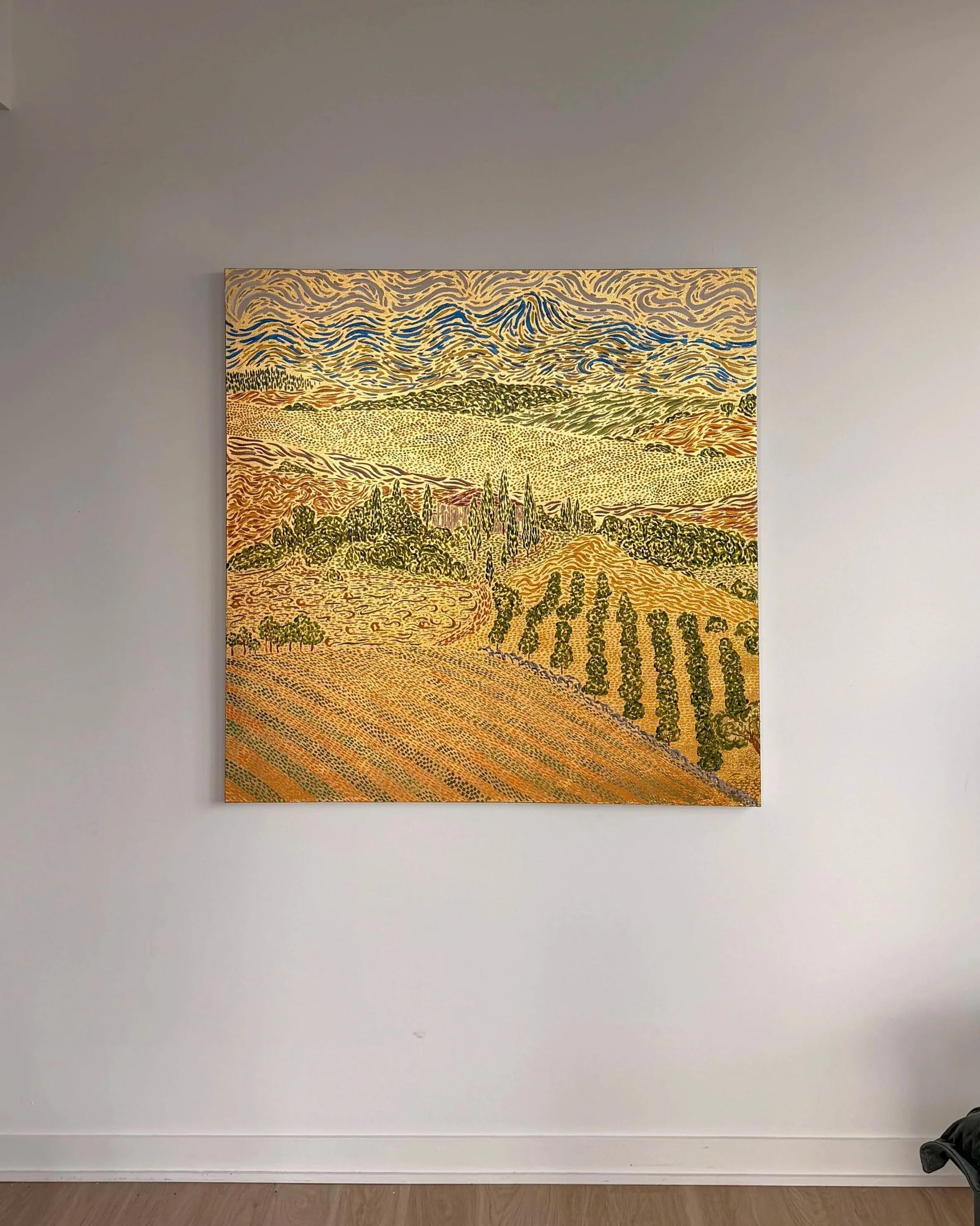 SOLD. Oro Toscano, 2026
Oil and Gold Leaf on Canvas 
48"x48"