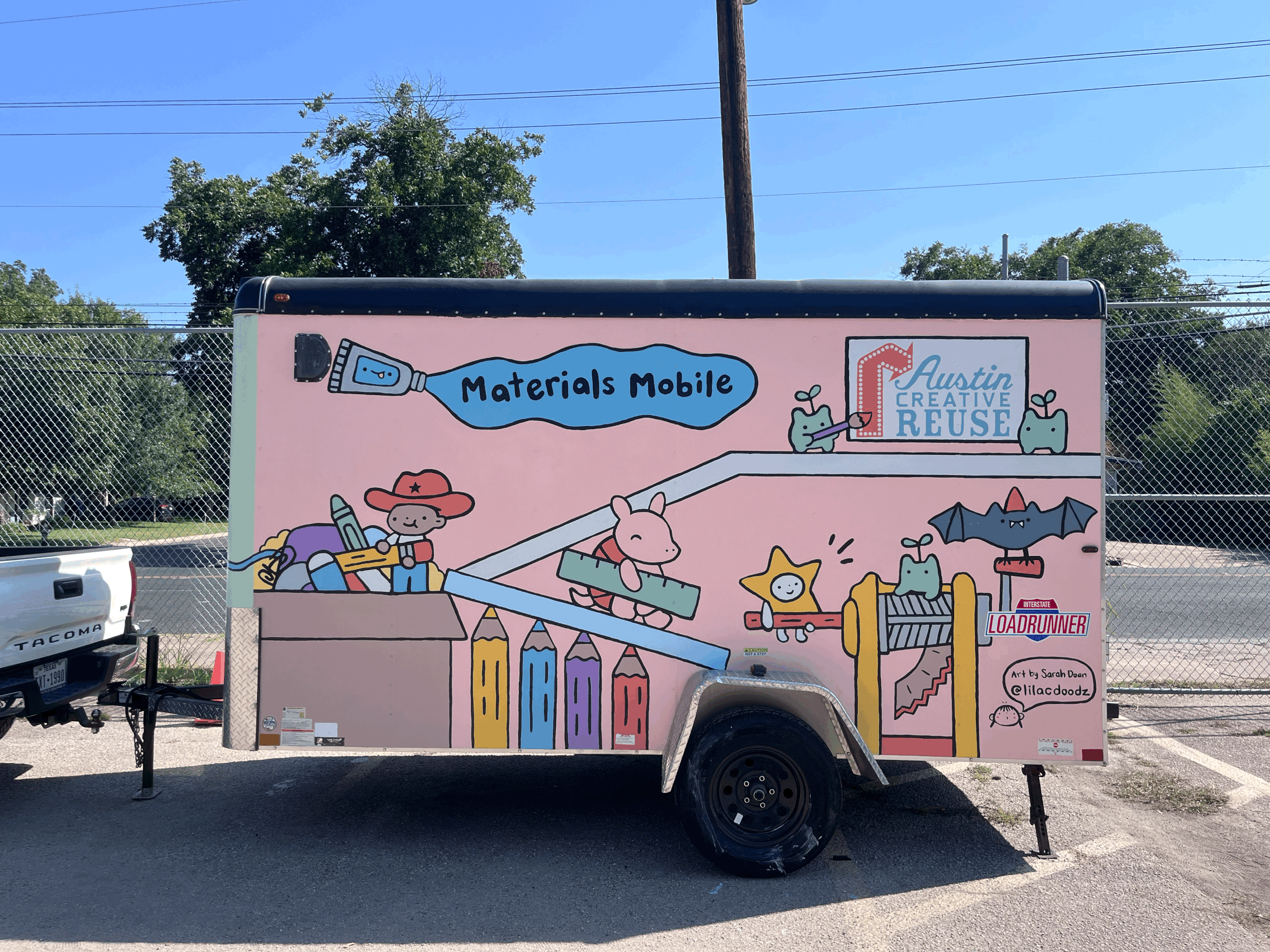 The Storybook Transformation of our Materials Mobile Trailer by Artist Sarah Doan