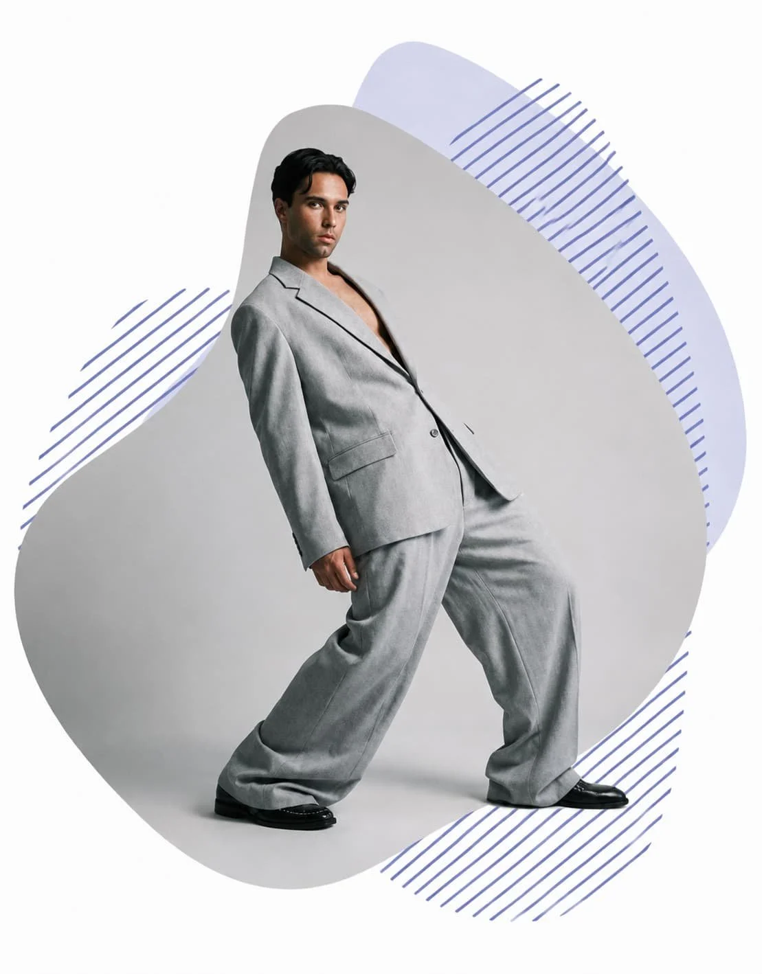Shooting éditorial homme en mode fashion pour The Casting Agency.