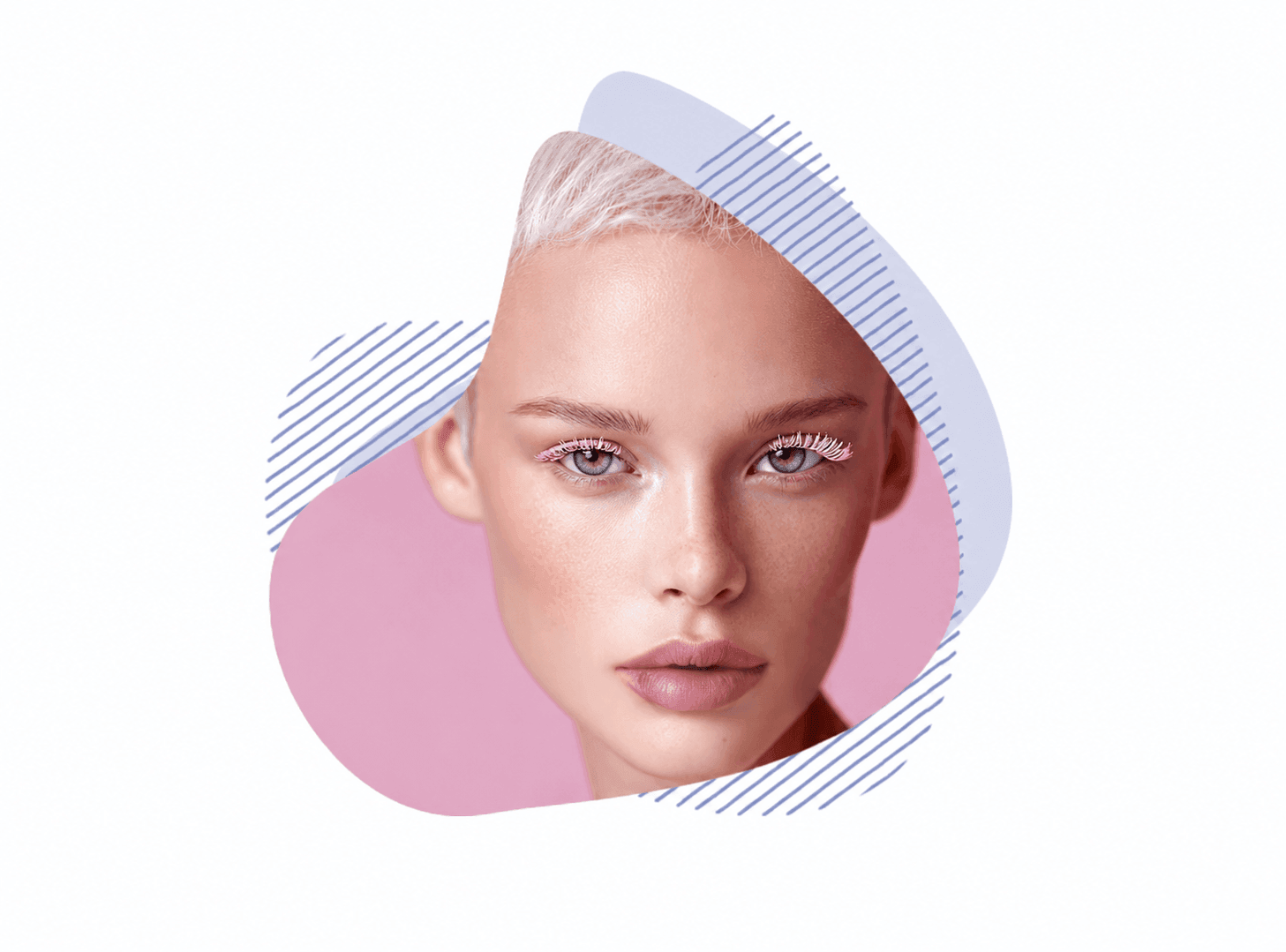 Portrait beauté minimaliste montrant une routine layering pour protéger la peau des mannequins