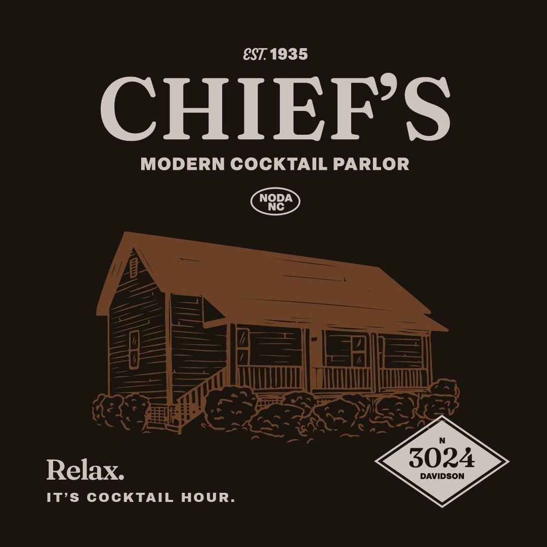 Some sneak peeks for this new concept- Chief's, A Modern Cocktail Parlor!⁠
So excited for this concept to open up soon. It's gonna be a good one. ✨️✨️✨️⁠
⁠
⁠
#branding #hospitality #logodesign #cltdrinks #discoverclt