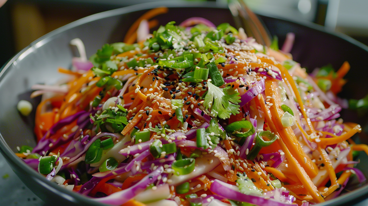 Easy Ginger Sesame Cabbage Salad