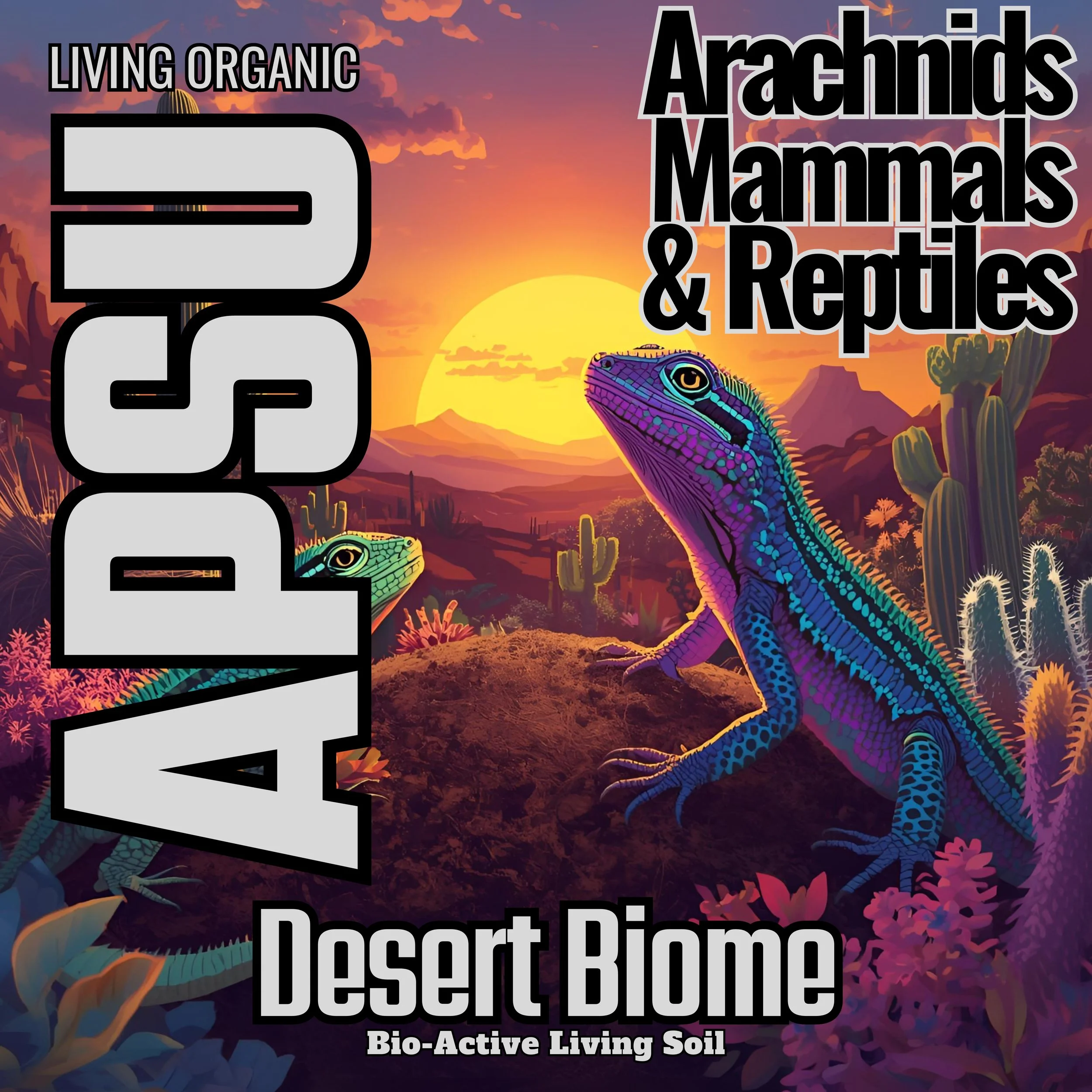 Fast-draining arid substrate replicating natural desert ground for burrowing reptiles in low-humidity environments.