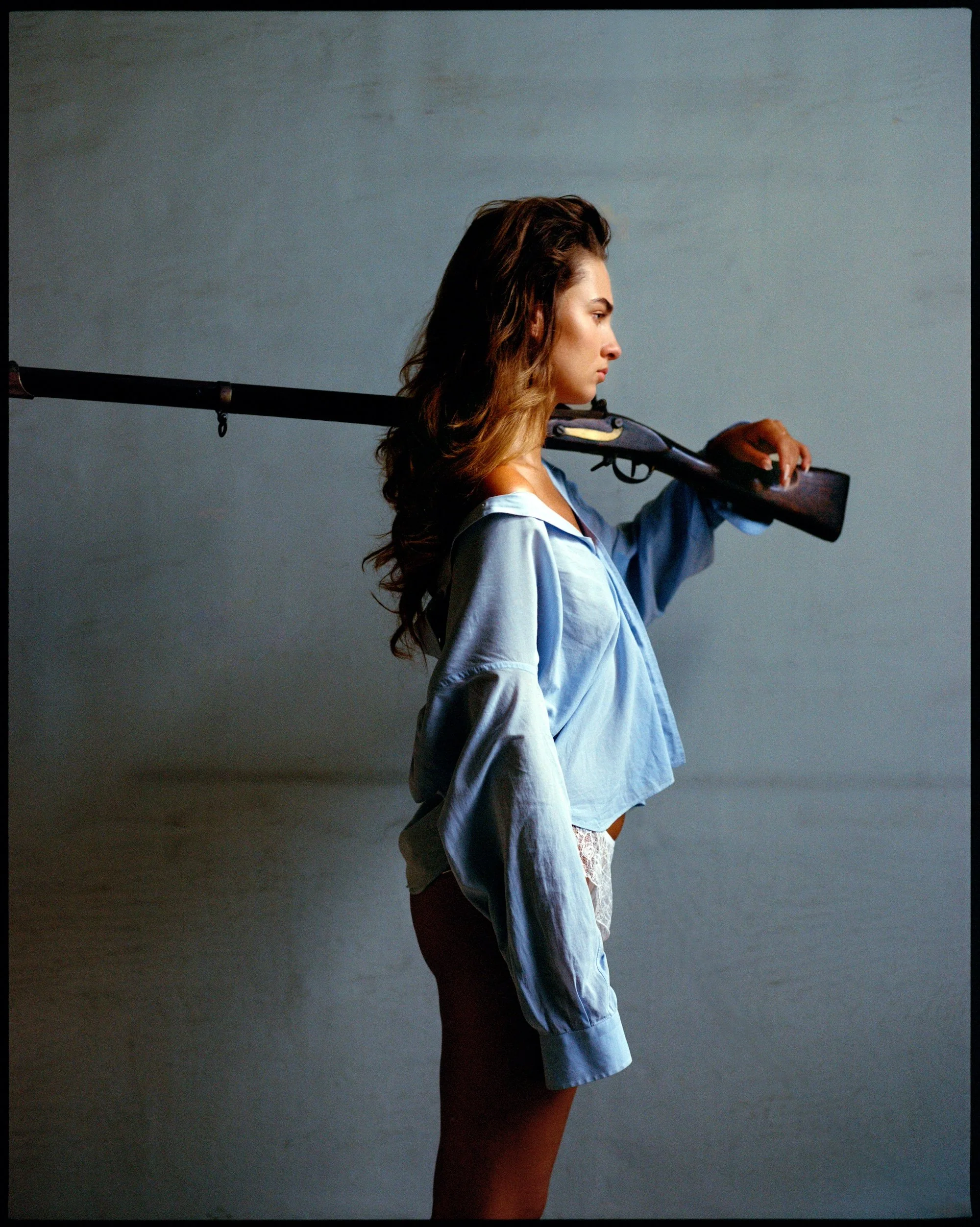 Editorial hair styling by London-based hairstylist Elvire de la Roux.