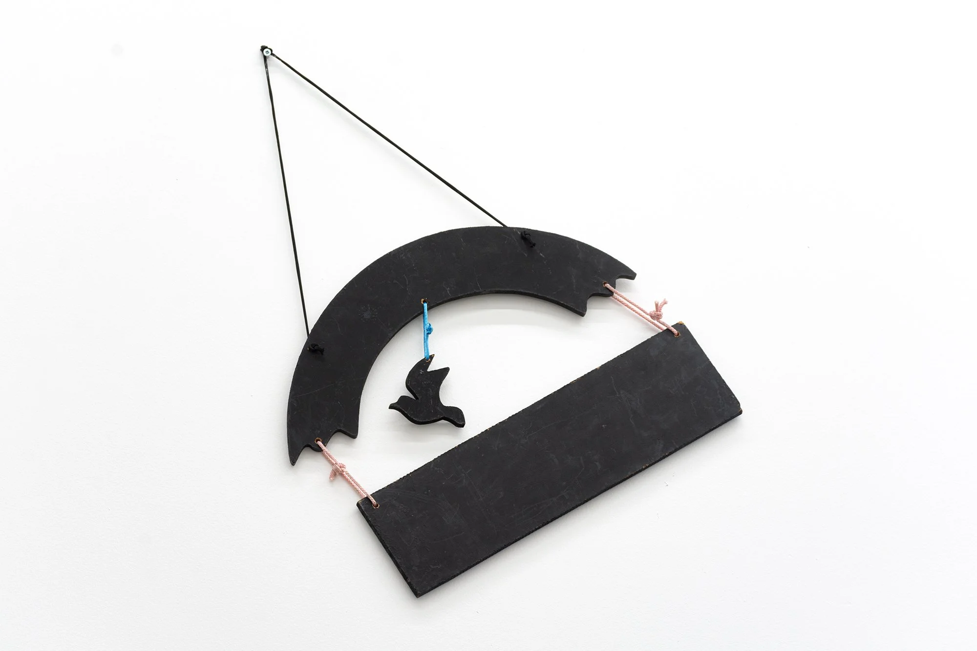 Michael Fernandes, Welcome, 2025. Plywood and rope. Approx. 24 x 16 inches. 