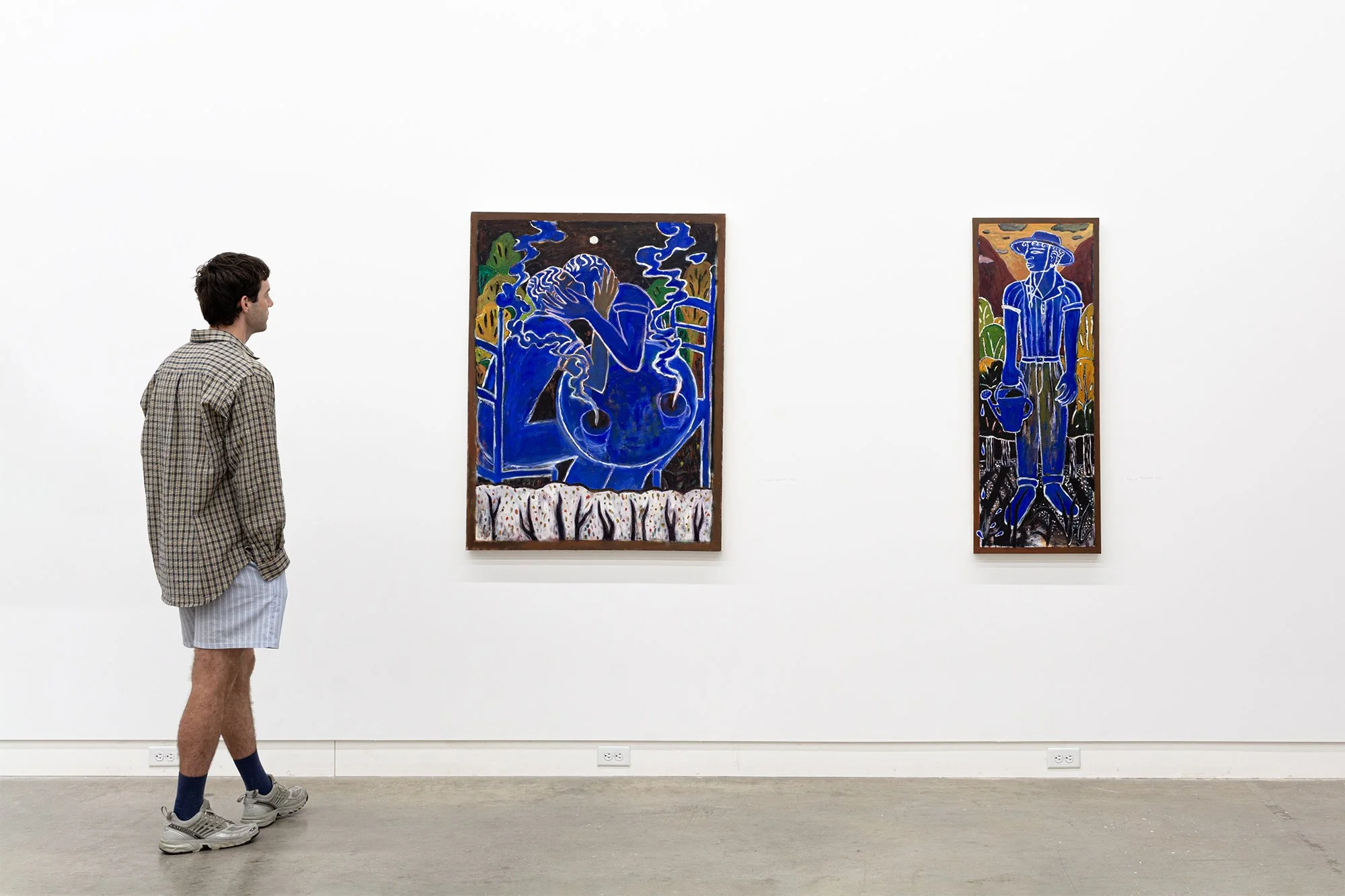Installation view of Kayza DeGraff-Ford paintings in   Pieces.  