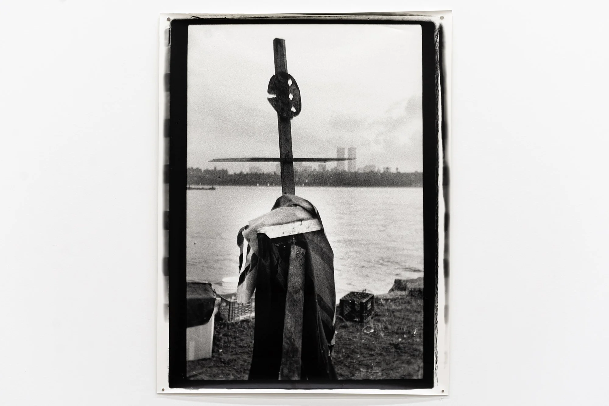 Tim Brennan.  Twin Towers , 1999. Black and white photograph. 76.2 x 101.6 cm.