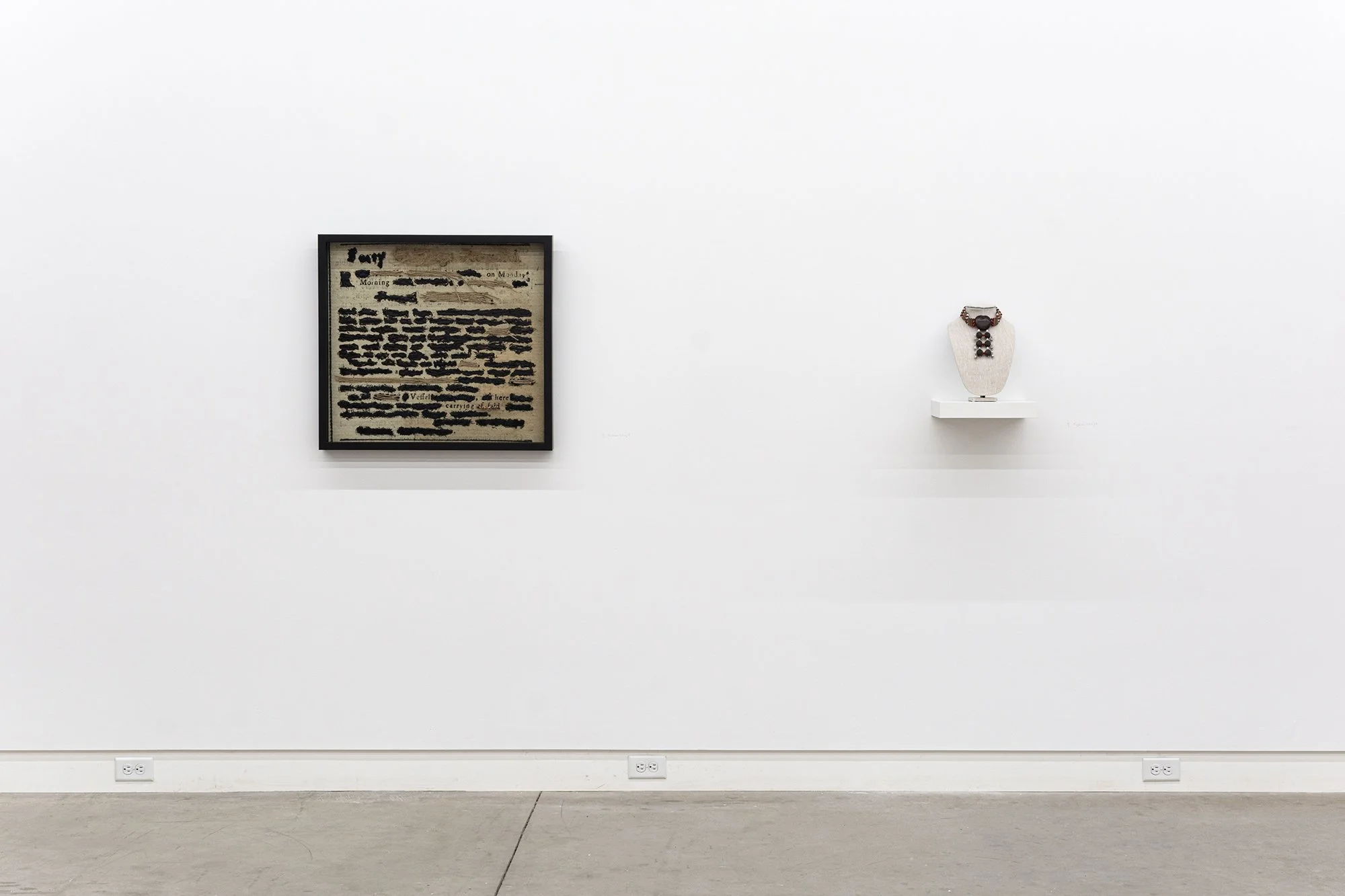 Installation view of Tyshan Wright works in   Pieces.  