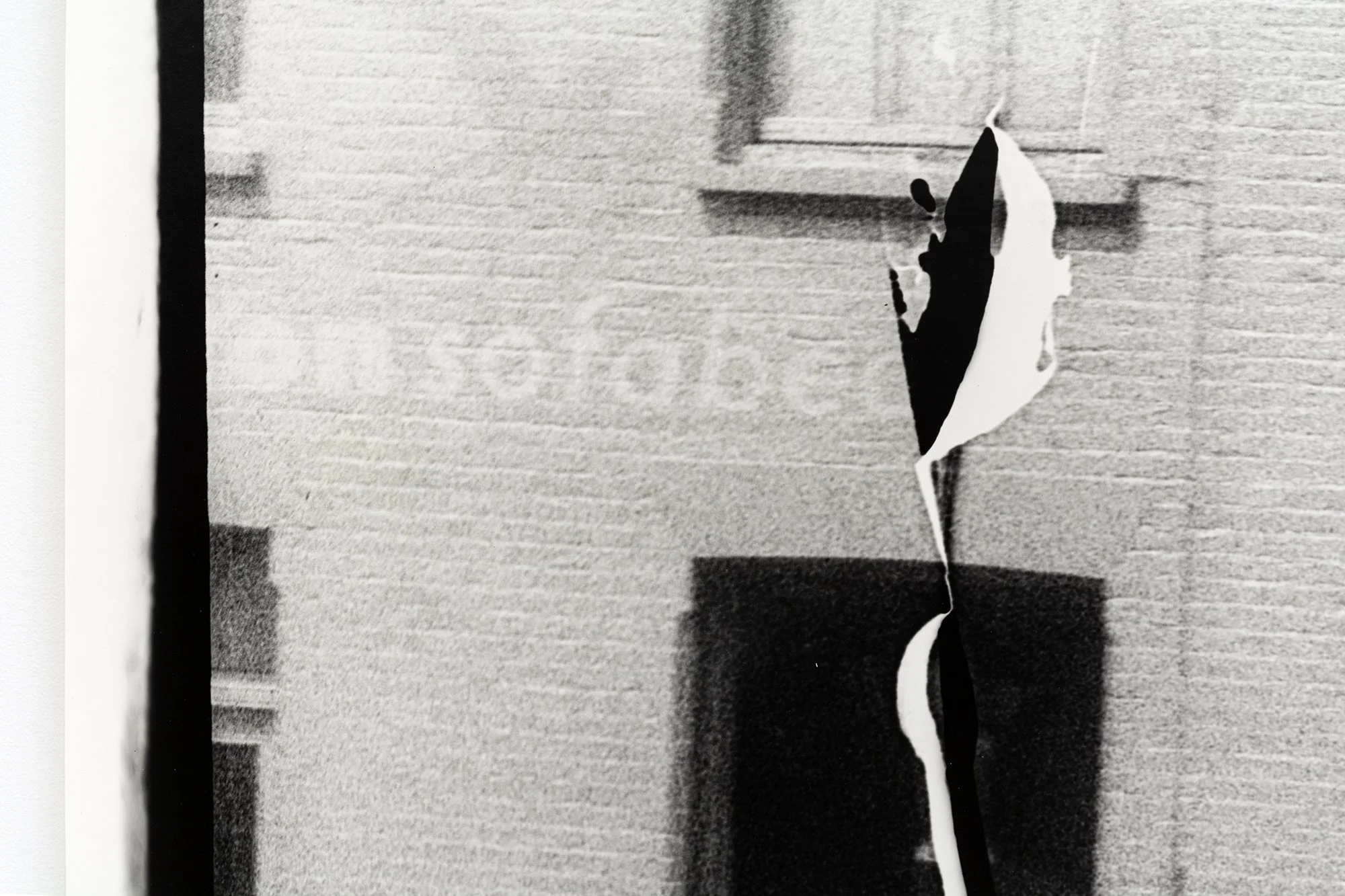 Detail of: Tim Brennan.  London , 1983. Black and white photograph. 76.2 x 101.6 cm.