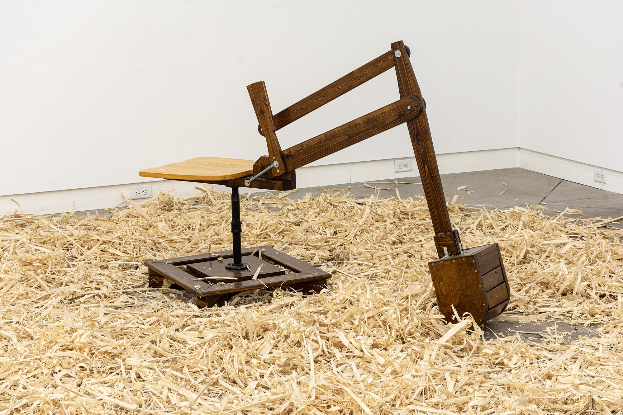 Ursula Johnson, Excavata, 2015. Wood, hardware, found object. 