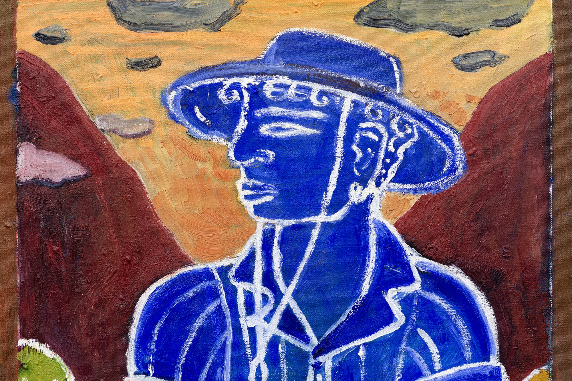 Detail of Kayza DeGraff-Ford,   Before nightfall   2026. Oil on canvas. 