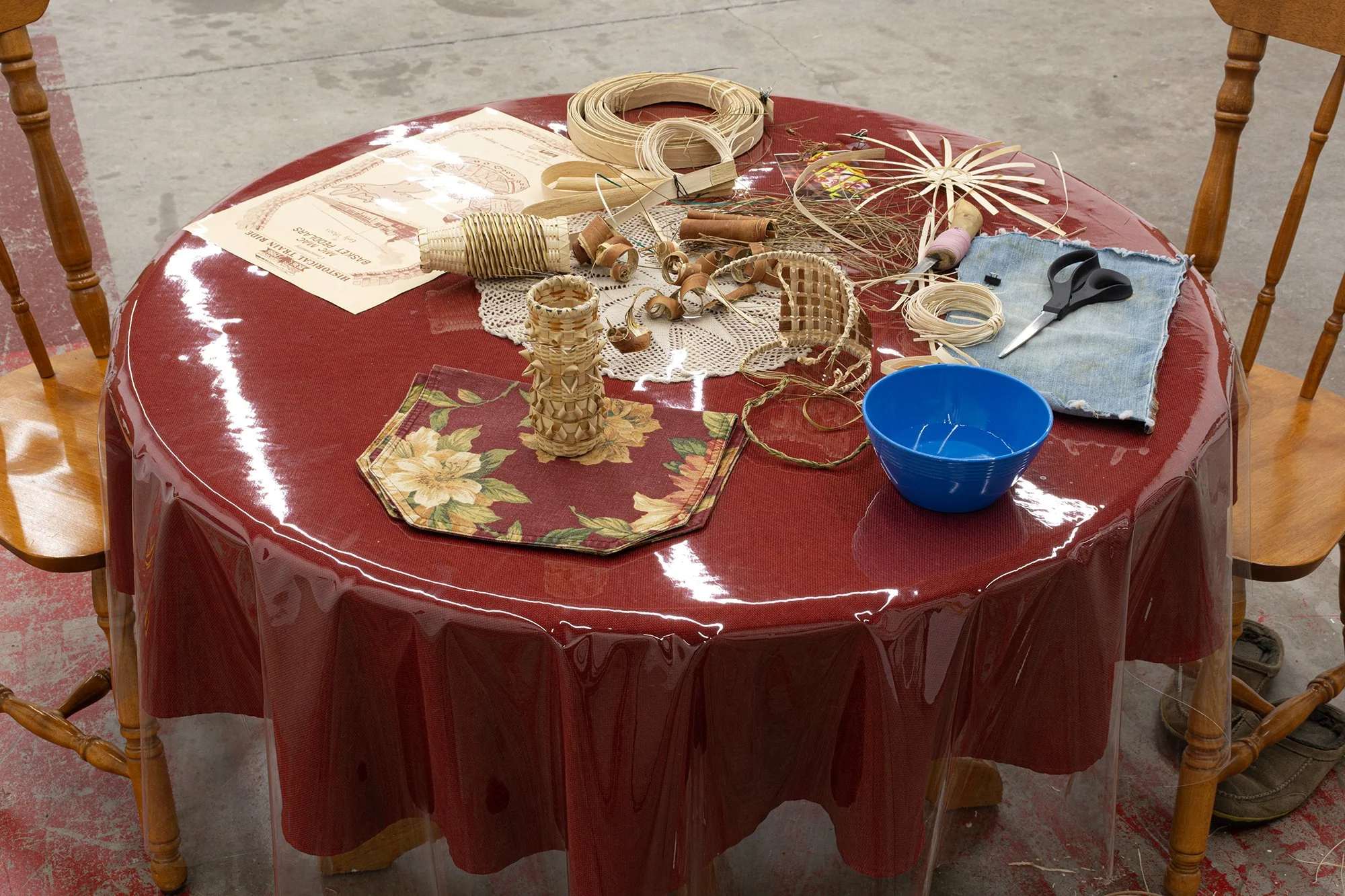 Installation view of Ursula Johnson, Square One, 2025.