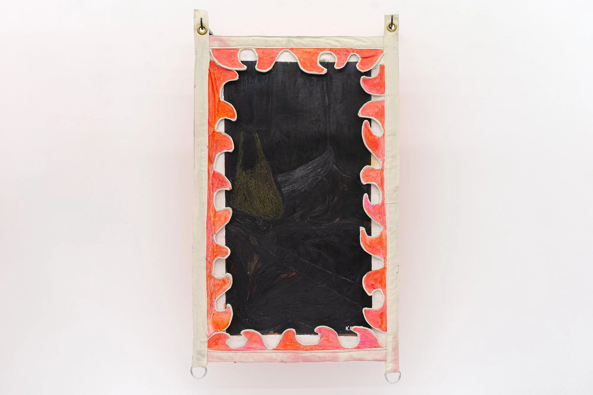 Kayza DeGraff-Ford, Walking Home at Night, 2025. Oil on sewn canvas. 34 x 20.5 inches. 