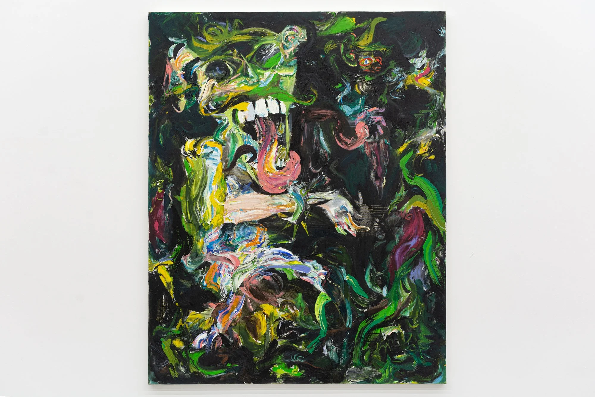 Mitchell Wiebe, Tongues of John Fluevog, 2025. Oil on canvas. 5ft x 4 ft. 