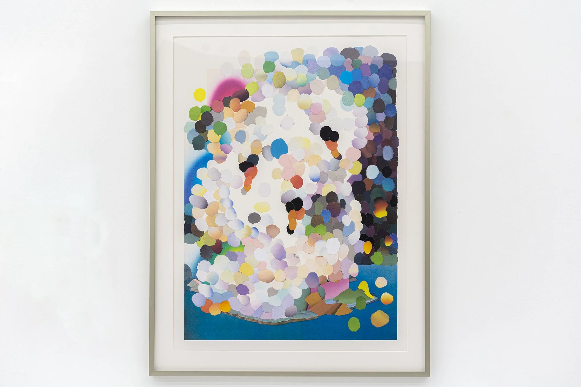 Andrea Mortson, Swan, Three Ways, 2022. Analog collage on paper. 60 x 45 cm.