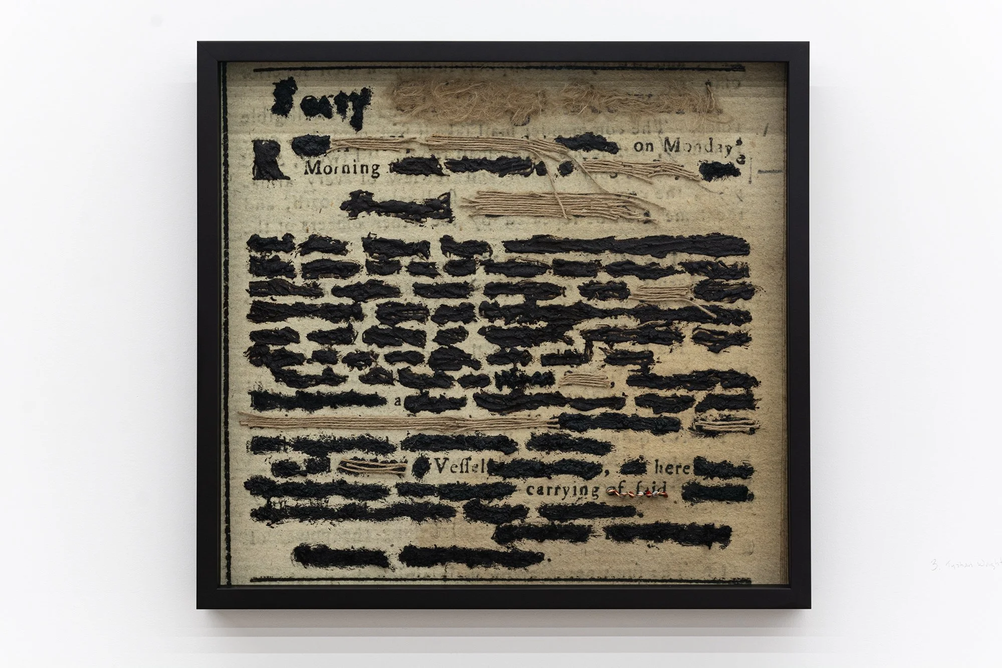 Tyshan Wright,   What Remains   2026. Mixed media on archival print.