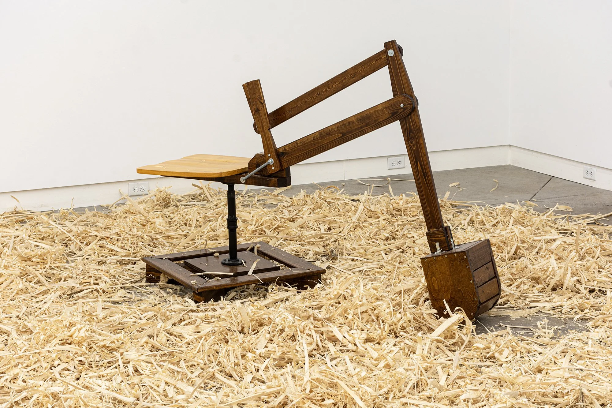 Ursula Johnson,   Excavata   2015. Wood, hardware, found object.