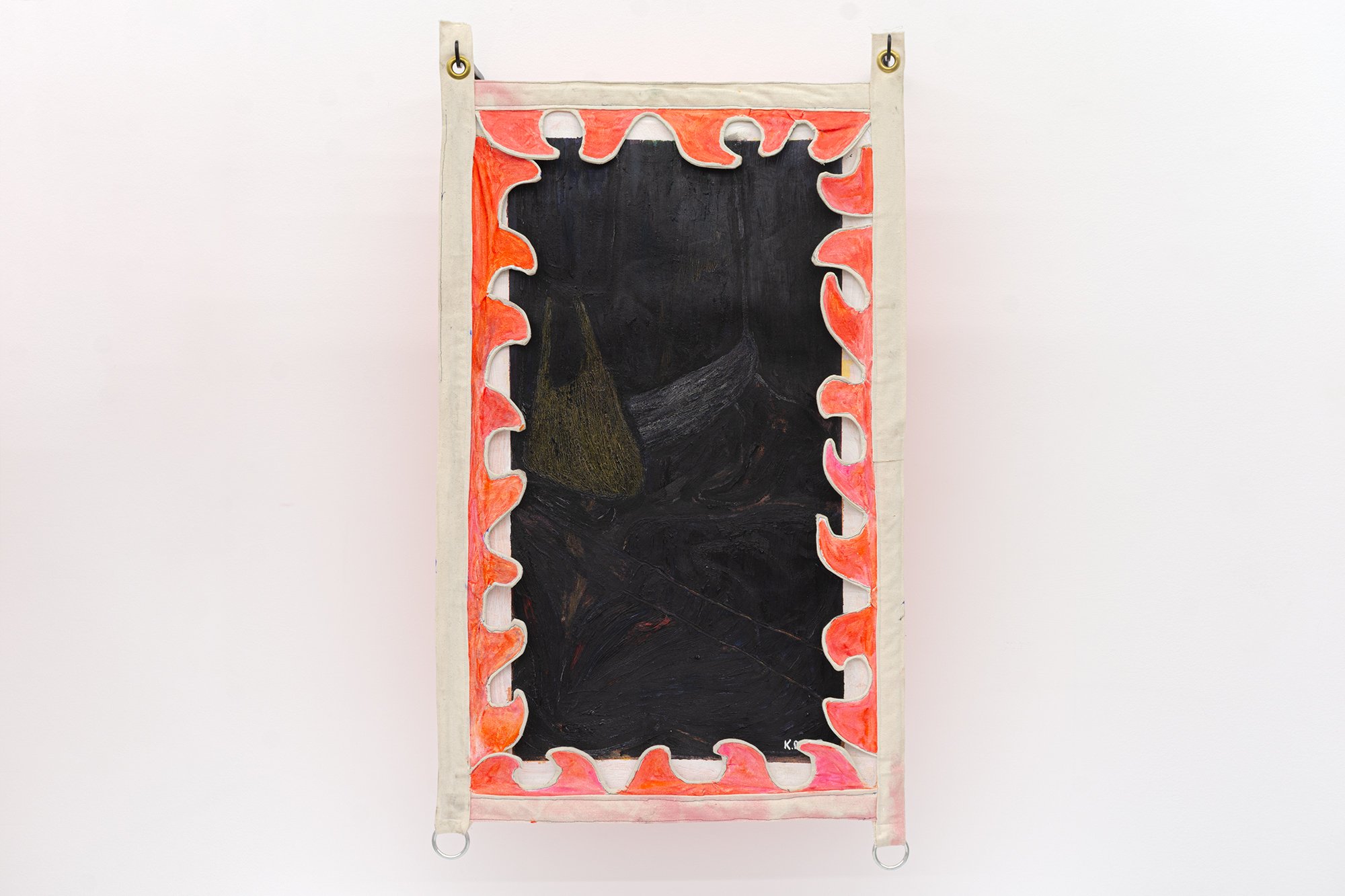 Kayza DeGraff-Ford, Walking Home at Night, 2025. Oil on sewn canvas. 34 x 20.5 inches.