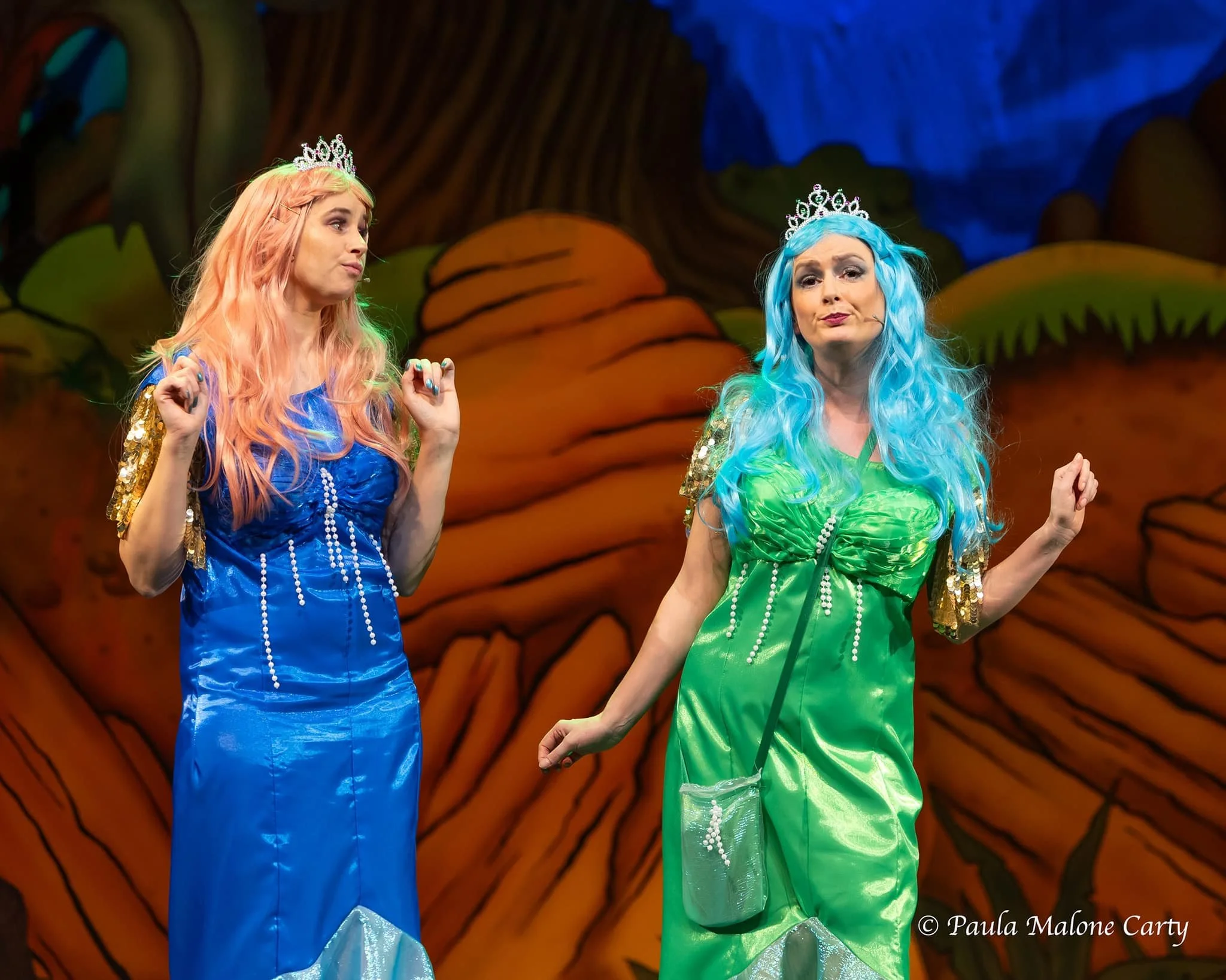 Totally tubular - Kellie-Ann Maguire and Dara McKenny as the mermaids, Sea Orchid and Ocean Blossom - No cap