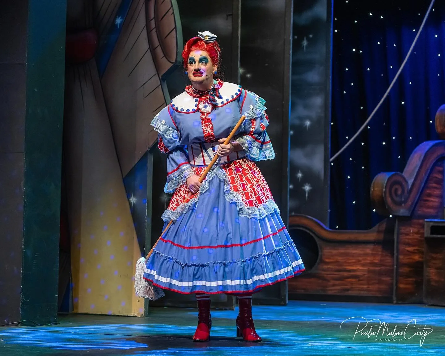 Stephen Byrne as the Scottish Dame, Nanny McSmee