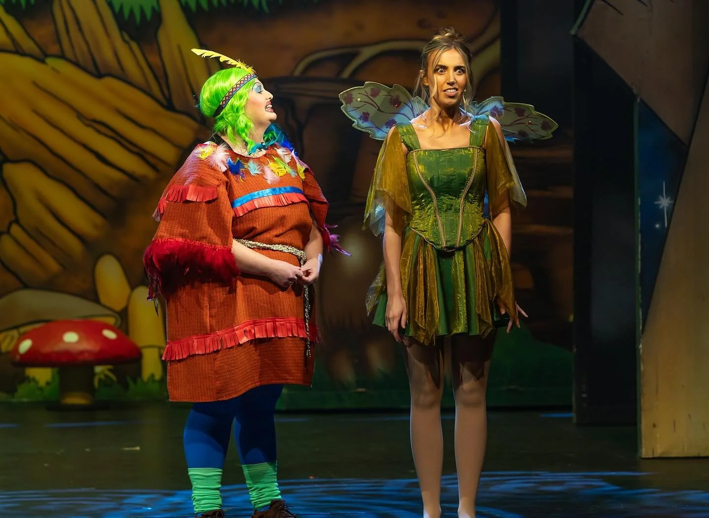 Linda Hynes as 'Tiger Lily' & Holly Rossiter as 'Tinker Bell'