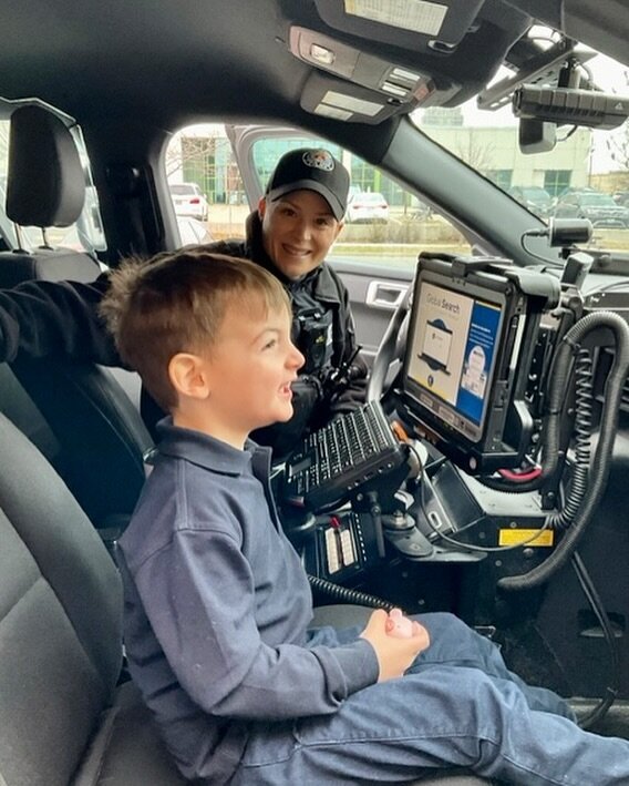 Today our friendly officer @empoweringcop from the @torontopolice visited our school for Transportation month! 🚔 Students learned about the role of a police officer and saw the inside of a police car! 😌

One of our Preschool students here is so exc