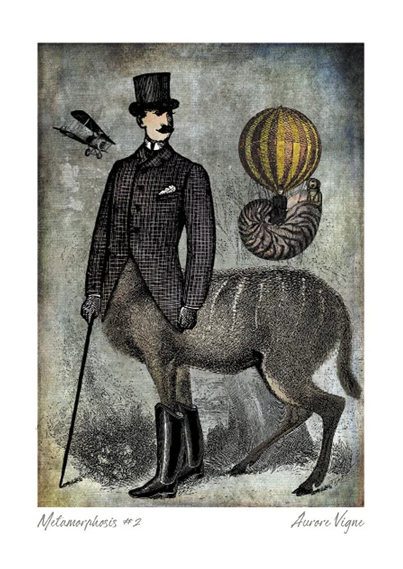 Metamorphosis #2

The art print features a man stag, a kind of mythological character dressed like in the 19th century… 
This illustration comes from my collection of 4 "Tribute to Jules Verne".
©AuroreVigne