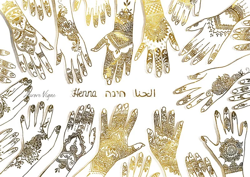Henna

The poster features hands of women painted with henna, dye prepared from the plant Lawsonia inermis, also known as the henna tree…

The henna refers to the temporary body art based on dyes. Henna has been used since antiquity to dye skin, hair