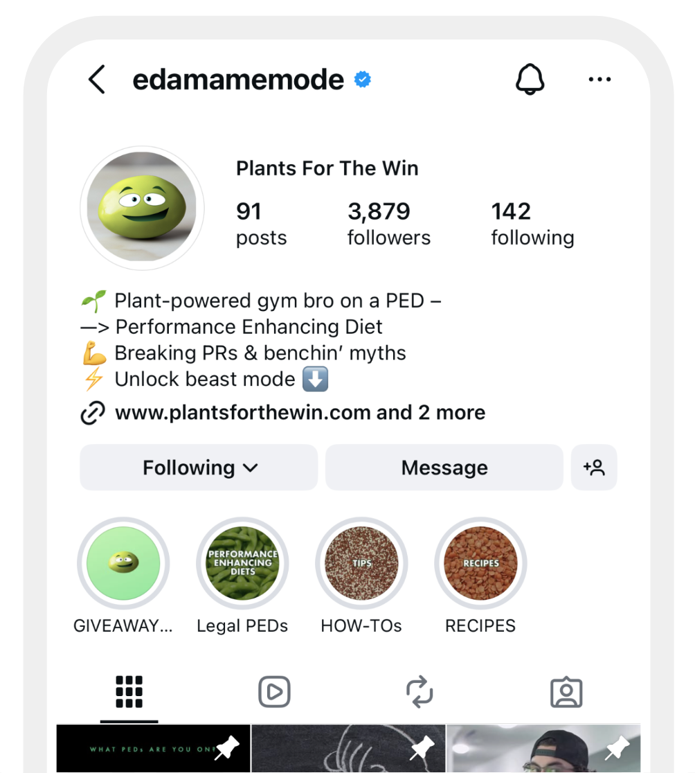 social media profile for campaign