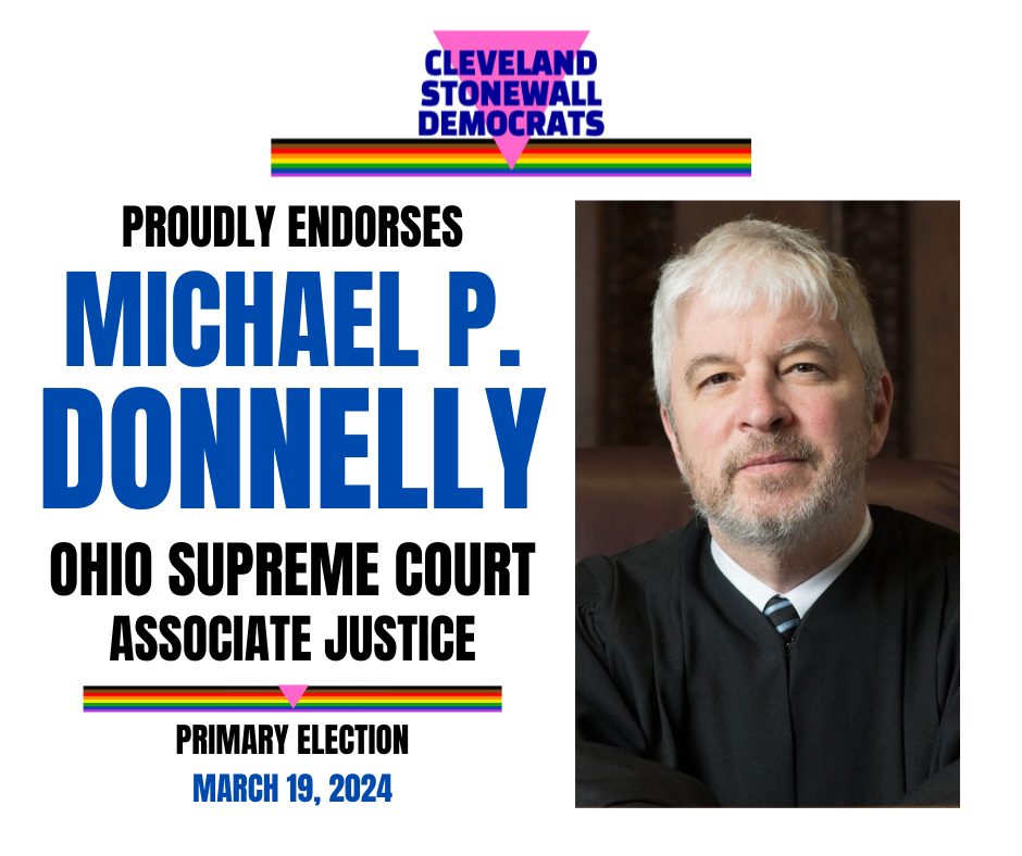 Endorsements — CLEVELAND STONEWALL DEMOCRATS