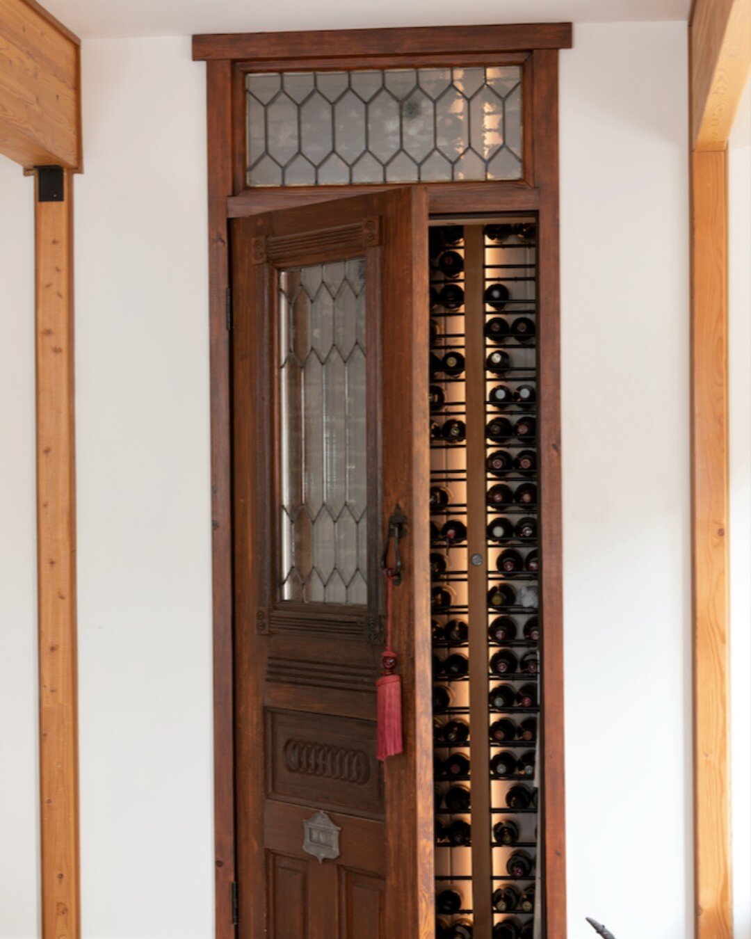 A beautiful, rustic door, and dozens of bottles of wine... Name a better combo - I'll wait 😍

#whistlercabin #seatosky #custommillworkwhistler #hardwood #interiordesign #millwork #woodwork #squamish #whistler #beautiful #love #custom #inspiration