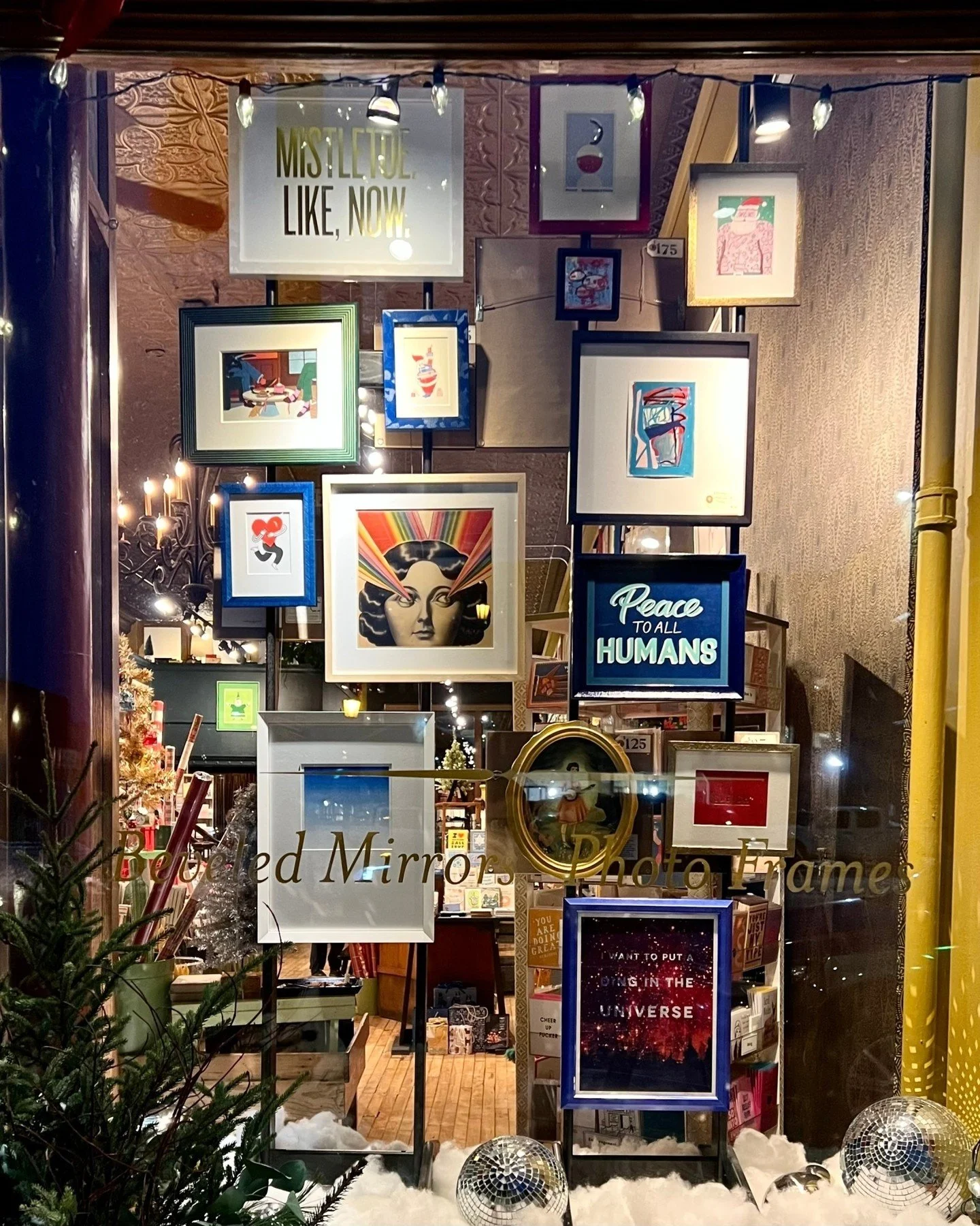 🌲A cozy window for the season, featuring art prints we love, framed in-house and gift-ready from $85+.

#letterpressobsessed #giftartgivejoy #framedcuties #cozyseasonantics  #shoplocal #northloopminneapolis #mitreboxmpls.shop #northloopmpls #mitrebo