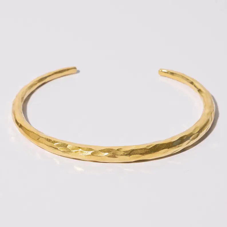 MULXIPLY Hammered Cuff Bangle | Brass