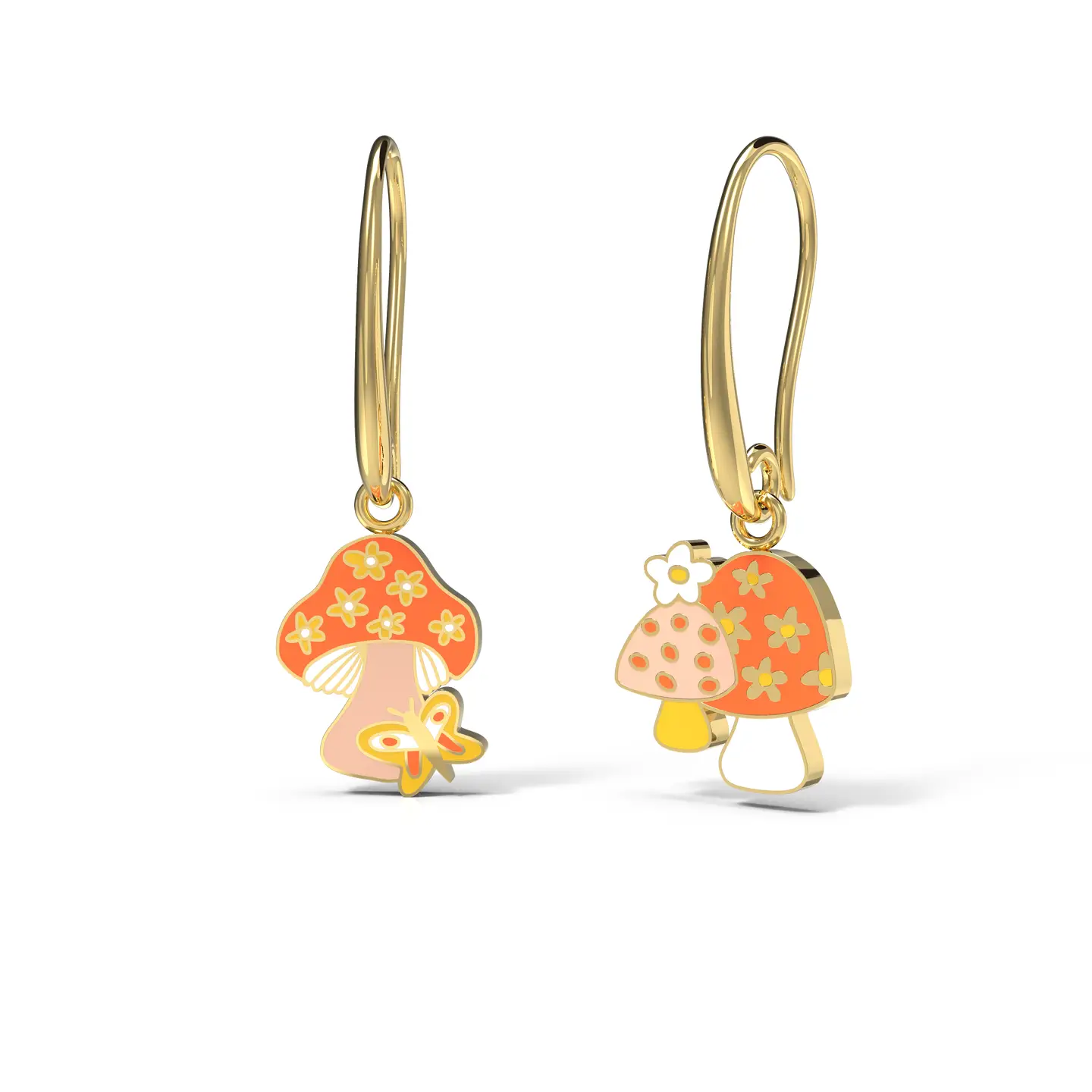 Mushroom Butterfly Earrings
