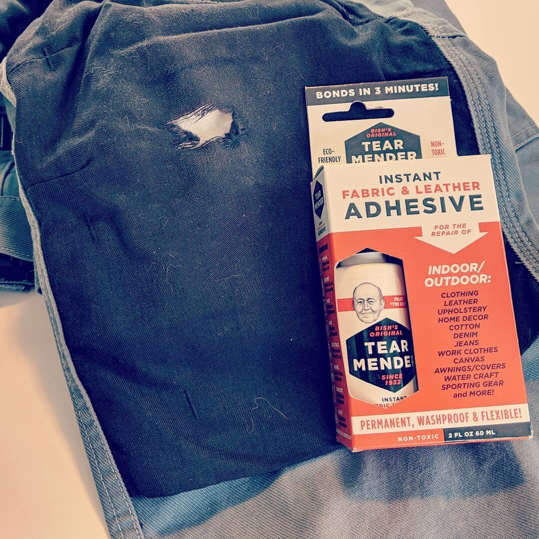 Who wants to spend money on new work pants?  Nobody!!! Do you have pictures of torn-up work gear that's been repaired by #tearmender?  We'd love to see them! 👀  We are thinking about creating a modern art gallery with them, what do you think? 😆👖😜