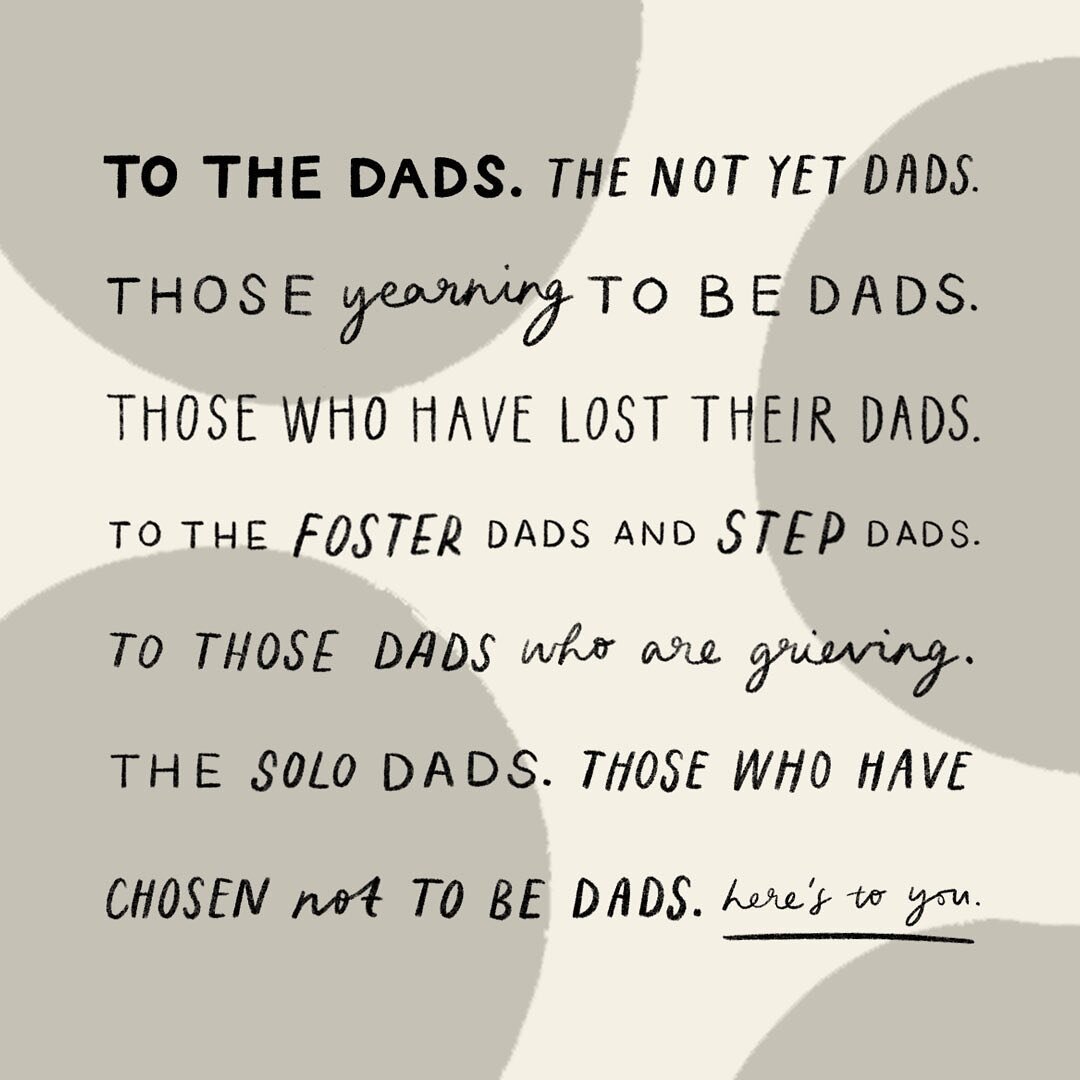 Here&rsquo;s to all the Dads. 🖤
-
-
-
#fathersday#dad#father#pops#happyfathersday#loveyou#herestoyou#herestoallthedads#alldads#loveyoudad#🖤#handtype#handlettering#lettering#type#typographic#illustration
