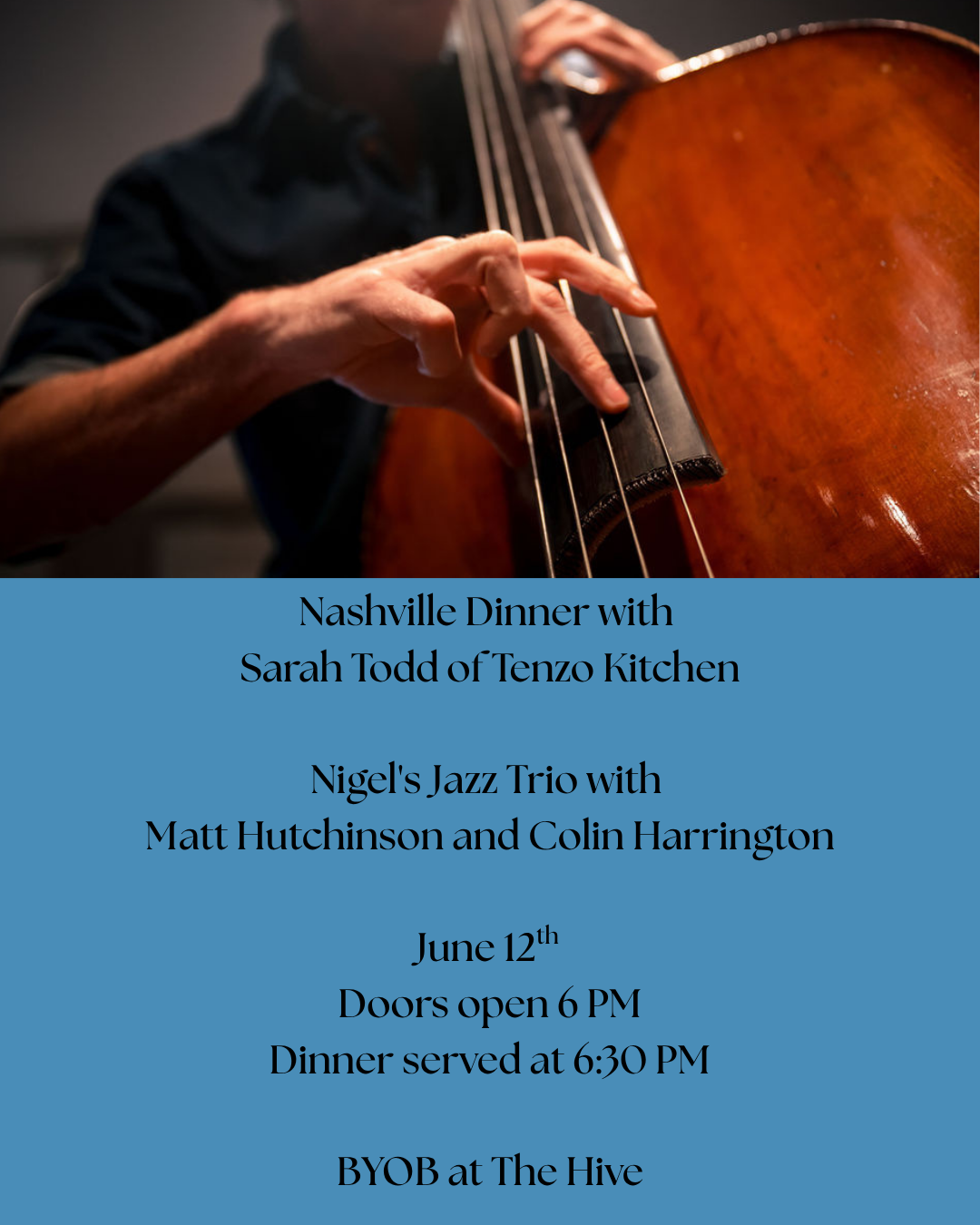Nashville Dinner with Nigel's Jazz Trio