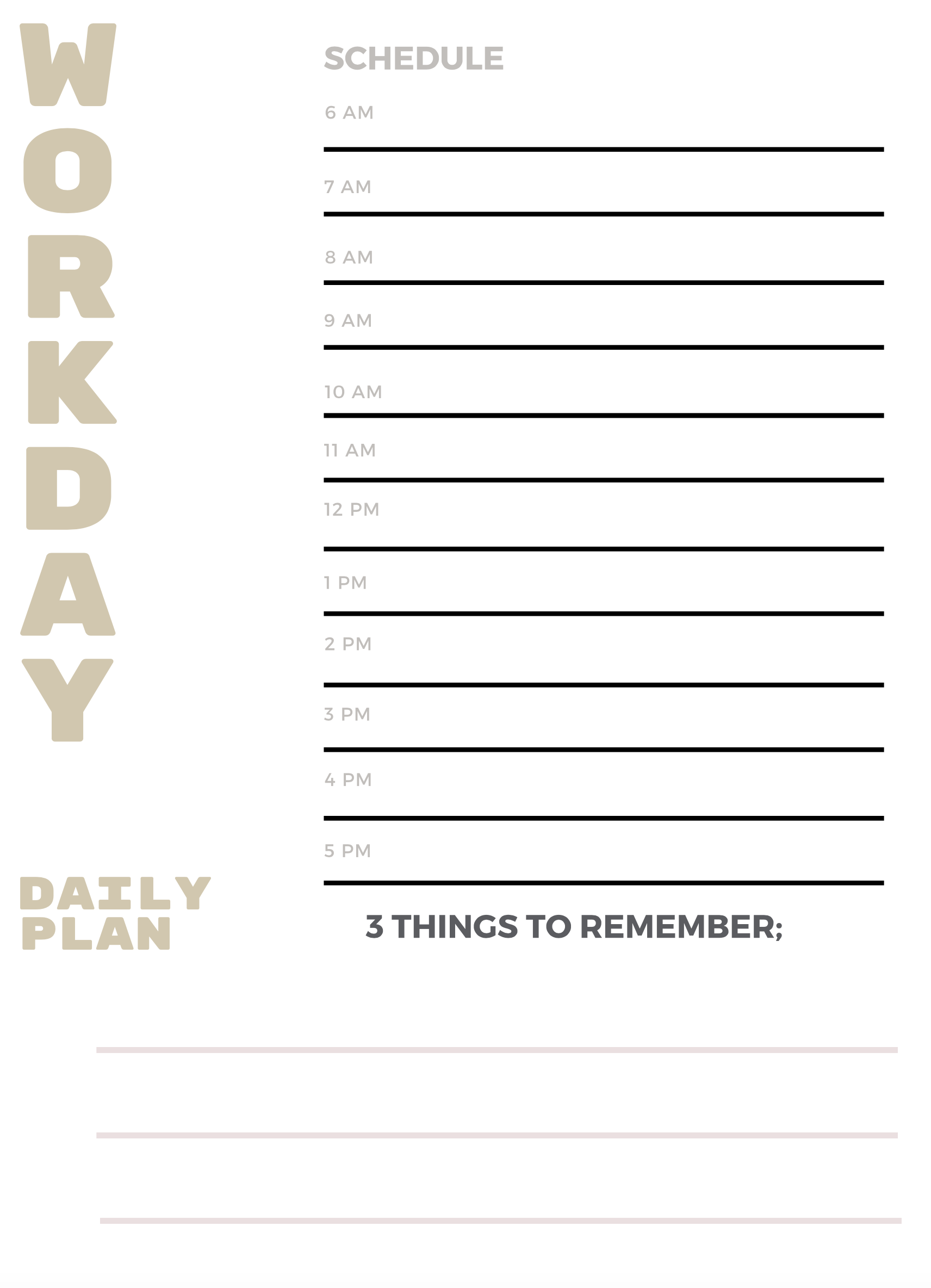 set your daily schedule for successs