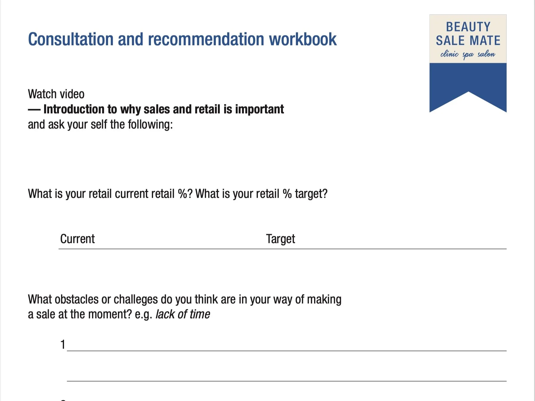 Training Workbook