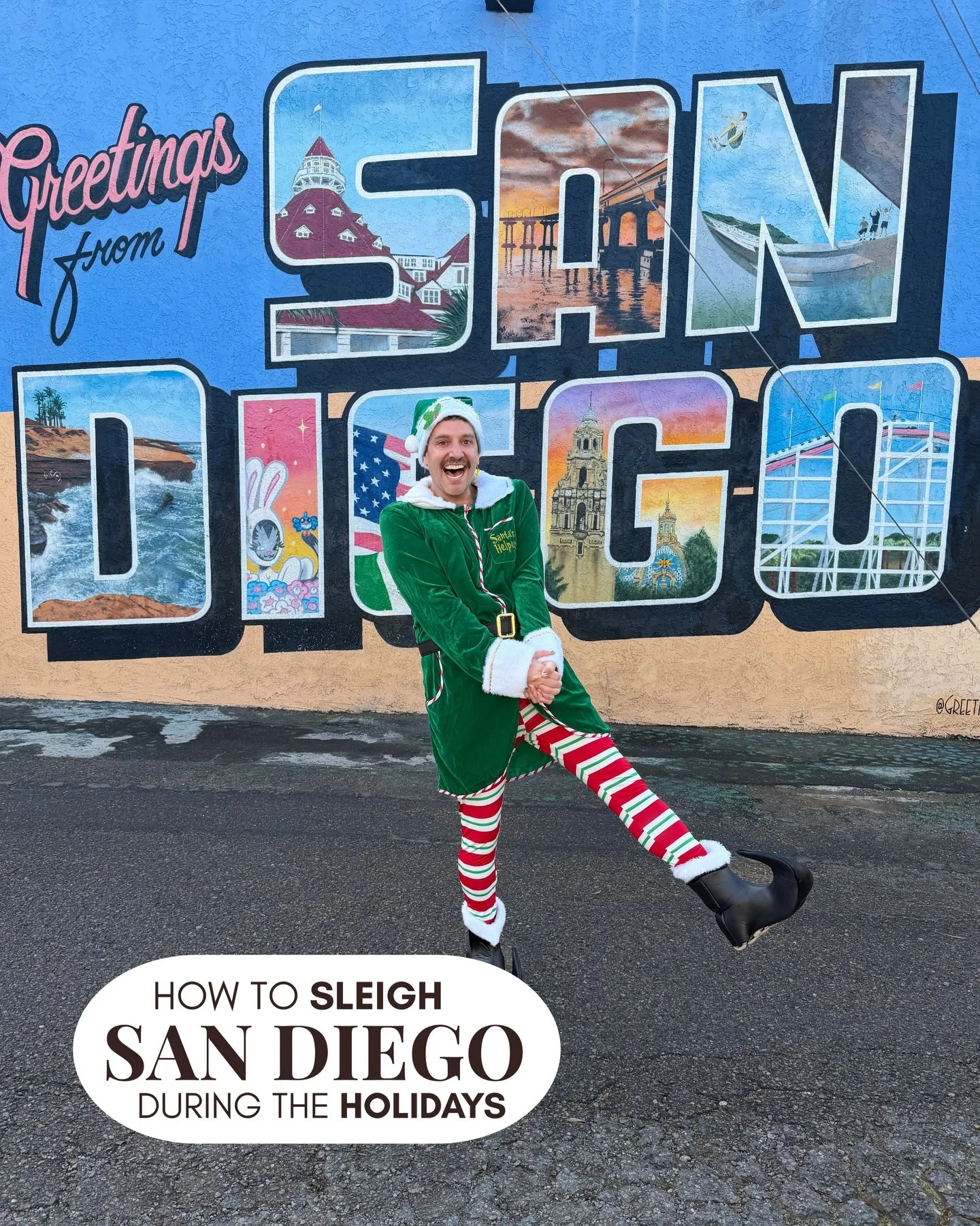 7 ways to SLEIGH San Diego during this holiday season.
💫Save for your @visitsandiego Trip!

🎢Dive into adventure at @belmontparksd 
⛸️Skate on the Beach at @delcoronado 
🎶Catch a Holiday Show like @sdgaymenschorus 
🎄Experience Nightscape at the @
