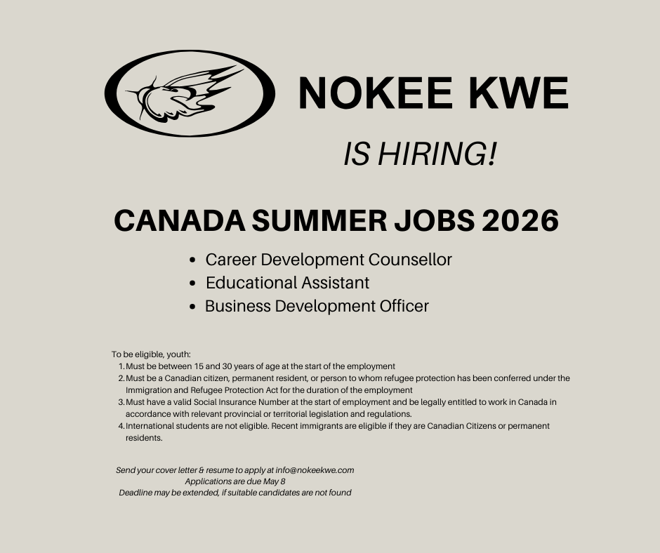 Nokee Kwe is Hiring Canada Summer Jobs 2026!