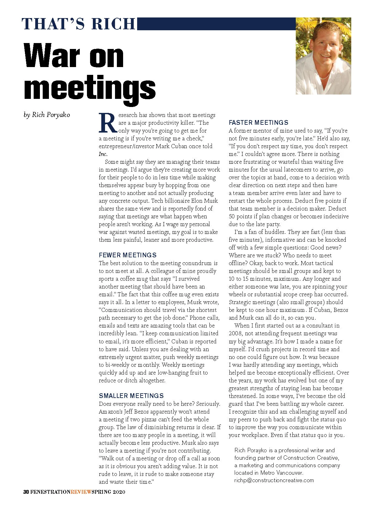 That's Rich - War on Meetings