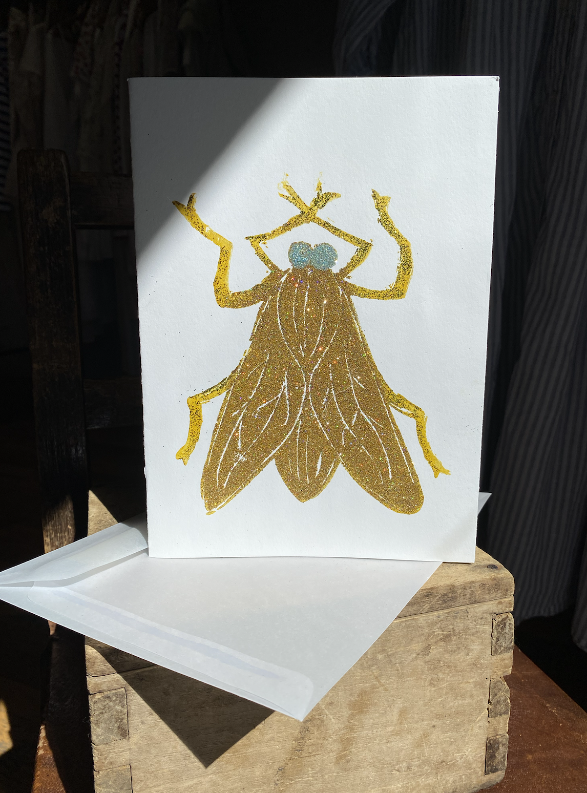 minnieolga glitter fly card