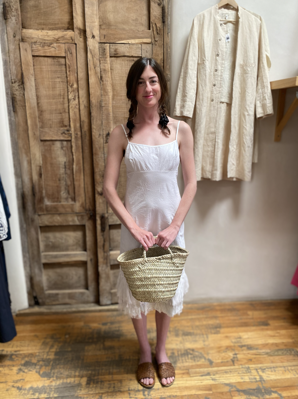 dosa slip dress with ruffles  la boheme santa fe