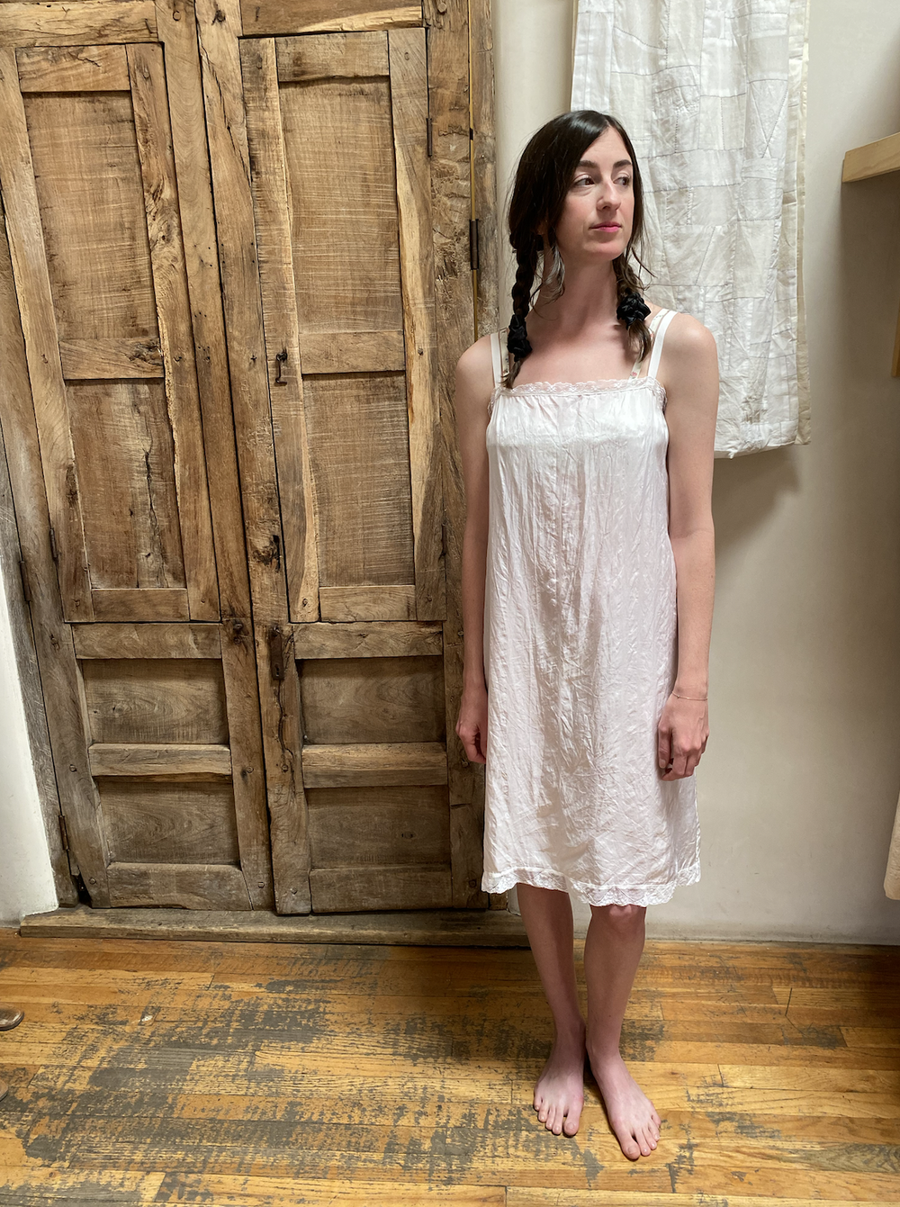 dosa silk slip dress Dosa Silk Cream Slip Dress Sz 4 (item B10)
