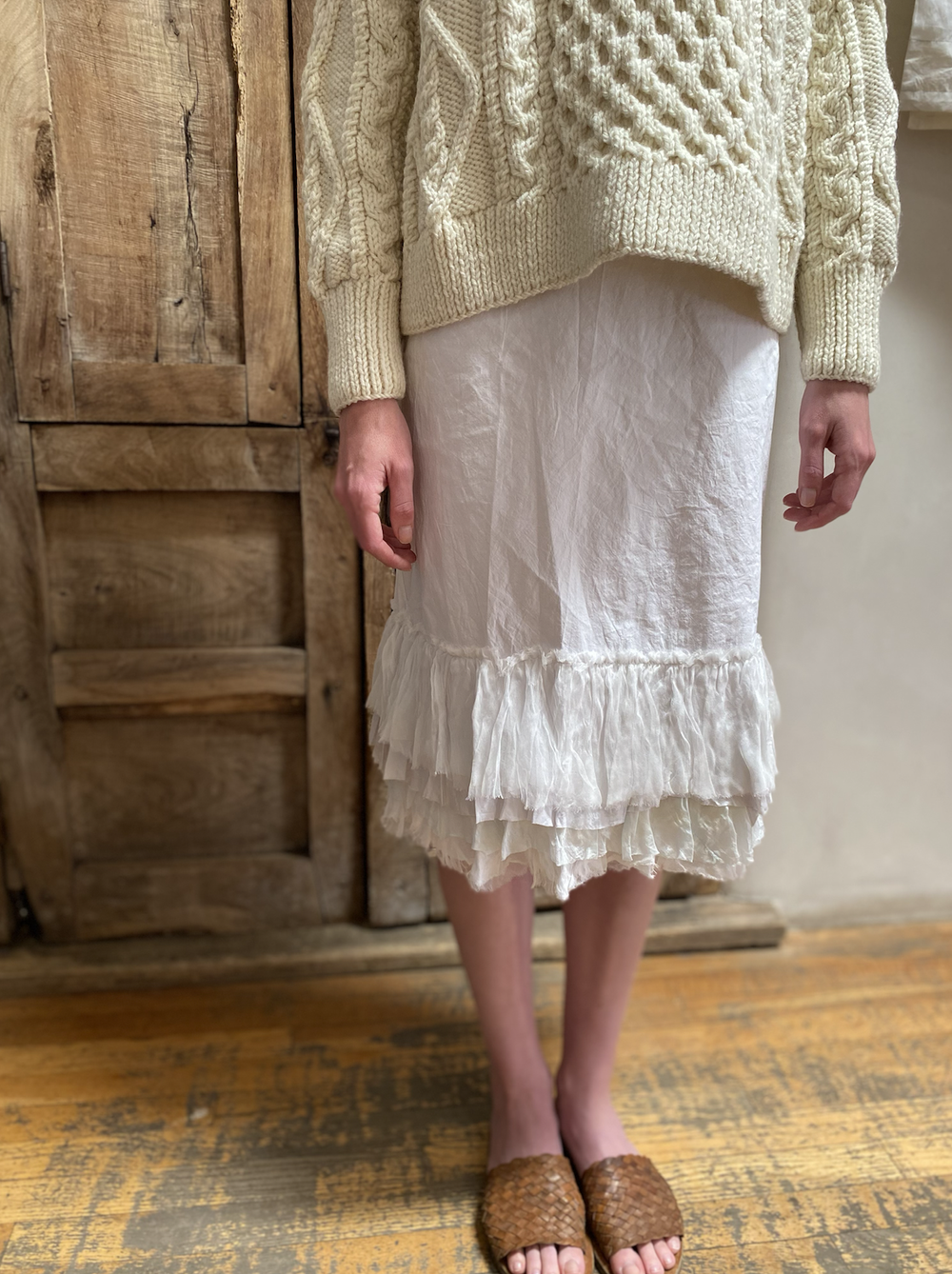 white christmas dresses BUTTER DOSA JAMDANI GATHERED DRESS main image 0