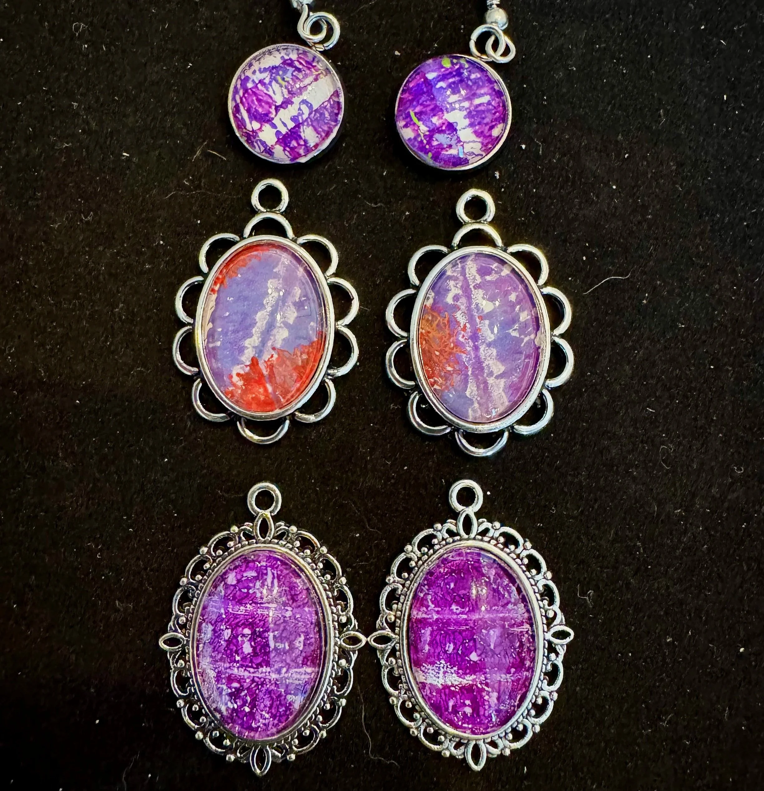 As a person who loves purple, Shelley is doing her best to bring more purple earrings into the world. 